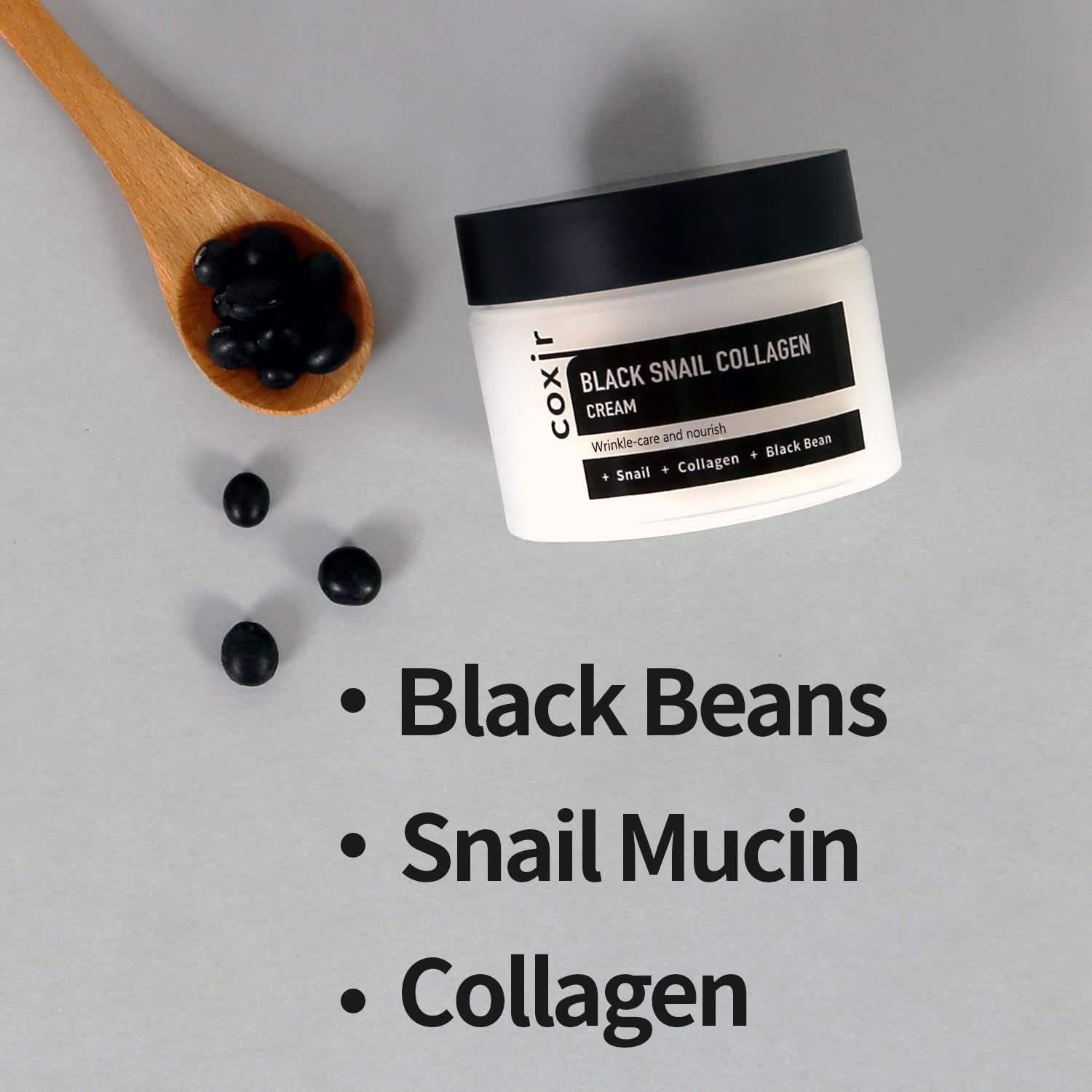 CREMA HIDRATANTE COXIR BLACK SNAIL COLLAGEN CON BABA DE CARACOL 50ML - 3