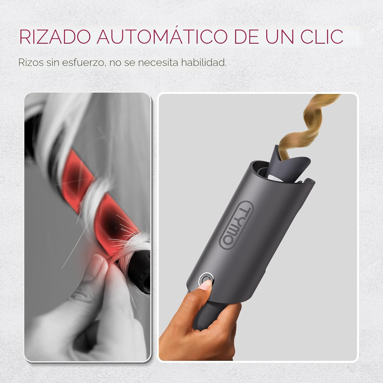 RIZADOR DE CABELLO AUTOMÁTICO ROTATORIO TYMO CURLPRO 1 PULGADA - 2