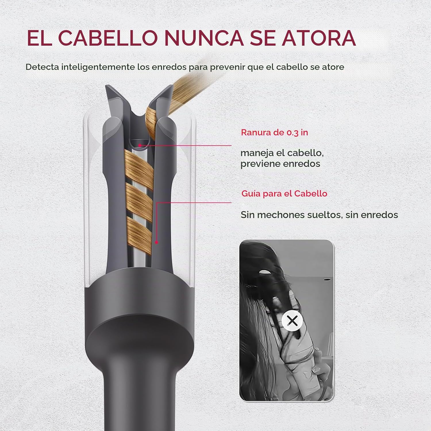 RIZADOR DE CABELLO AUTOMÁTICO ROTATORIO TYMO CURLPRO 1 PULGADA - 5