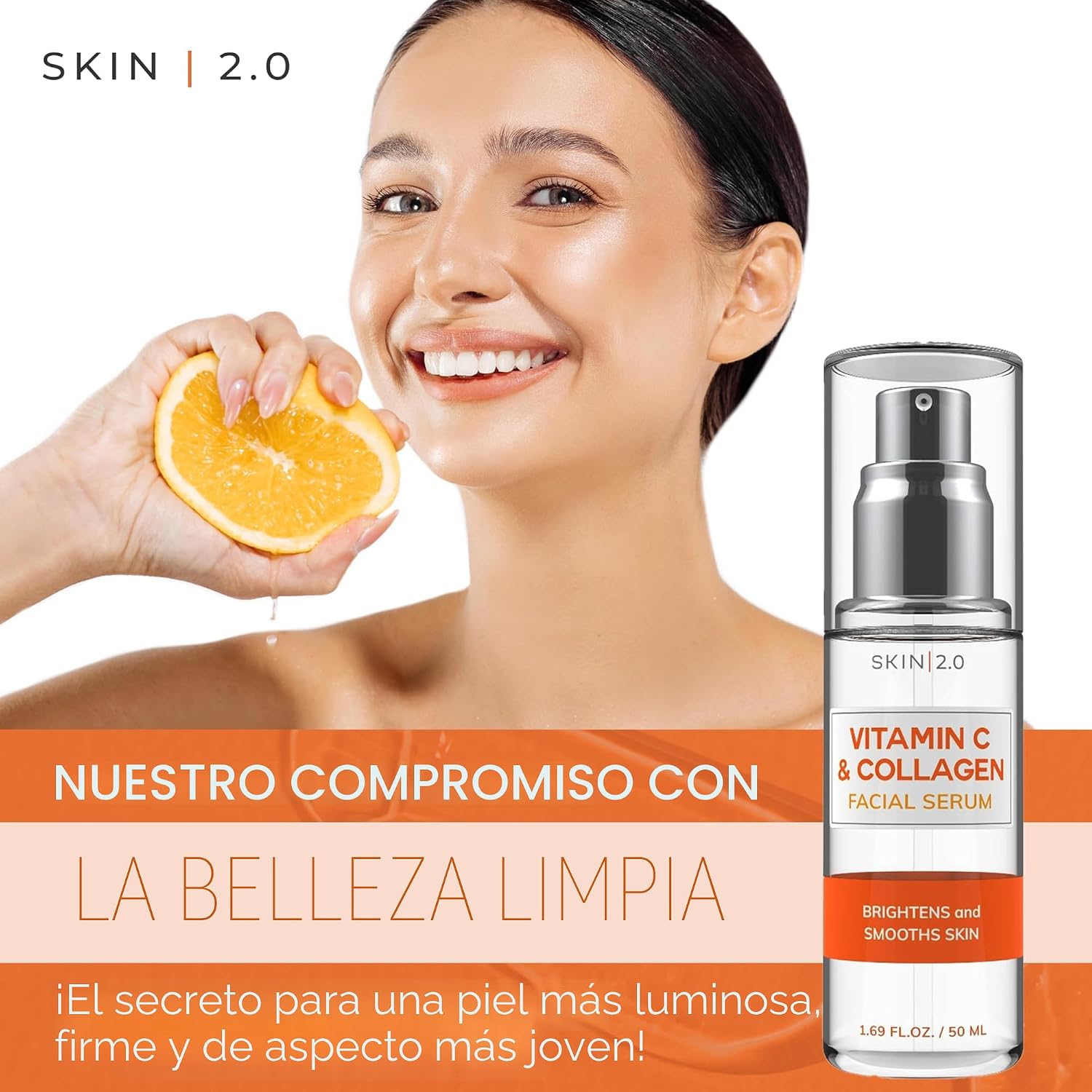 SERUM FACIAL VITAMINA C SKIN 2.0 ANTIEDAD Y DESPIGMENTANTE 50ML - 2