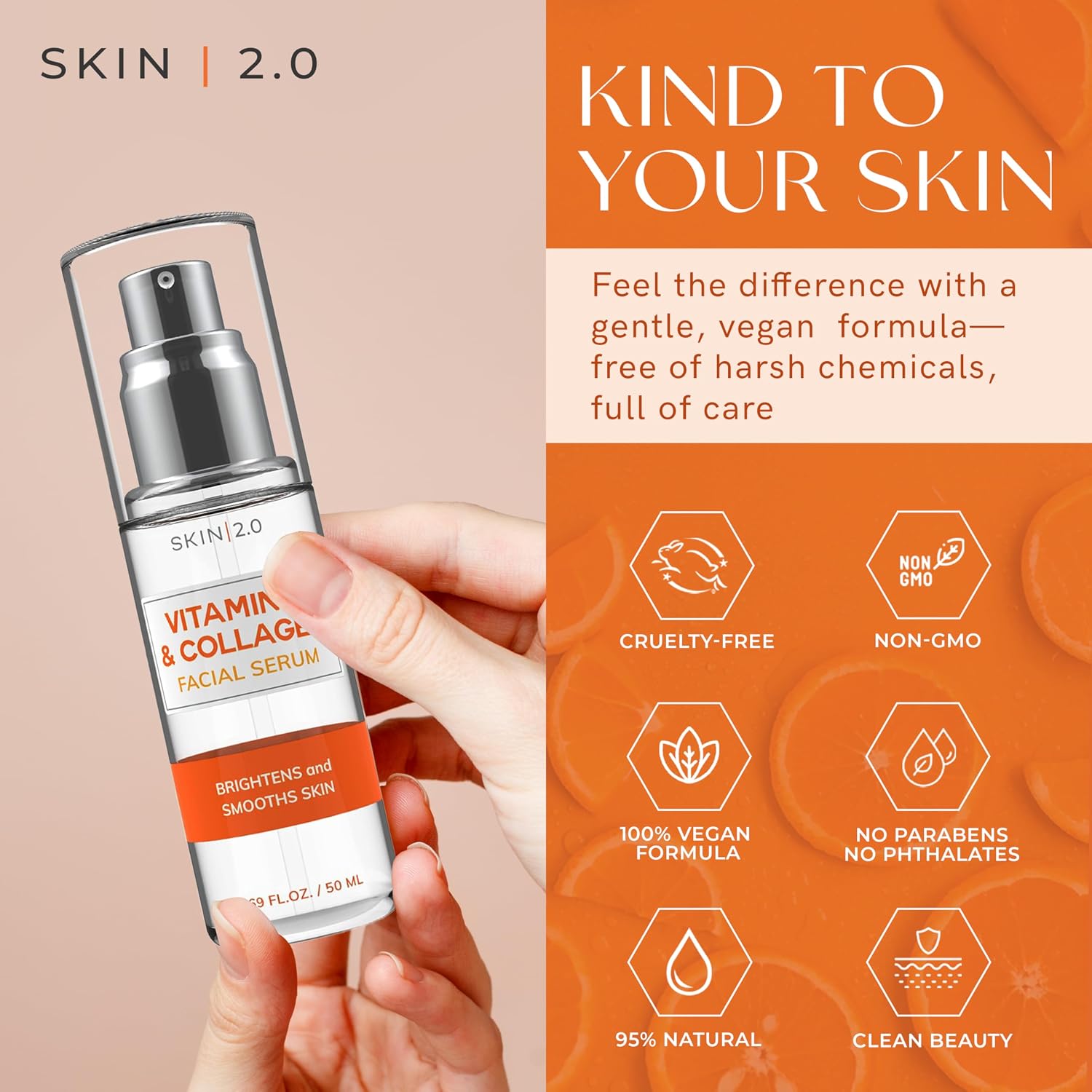 SERUM FACIAL VITAMINA C SKIN 2.0 ANTIEDAD Y DESPIGMENTANTE 50ML - 3