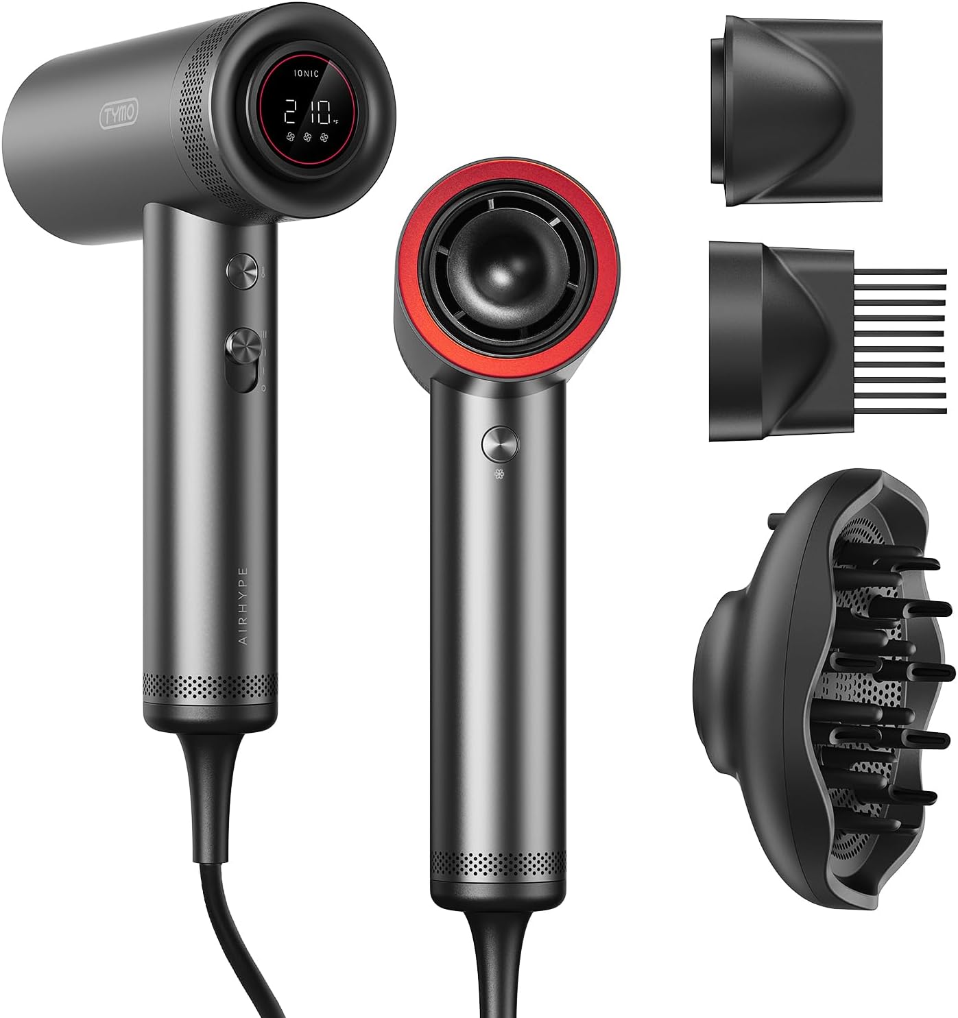 SECADORA DE CABELLO TYMO BLOW DRYER CON PEINE Y DIFUSOR 110,000RPM - 1