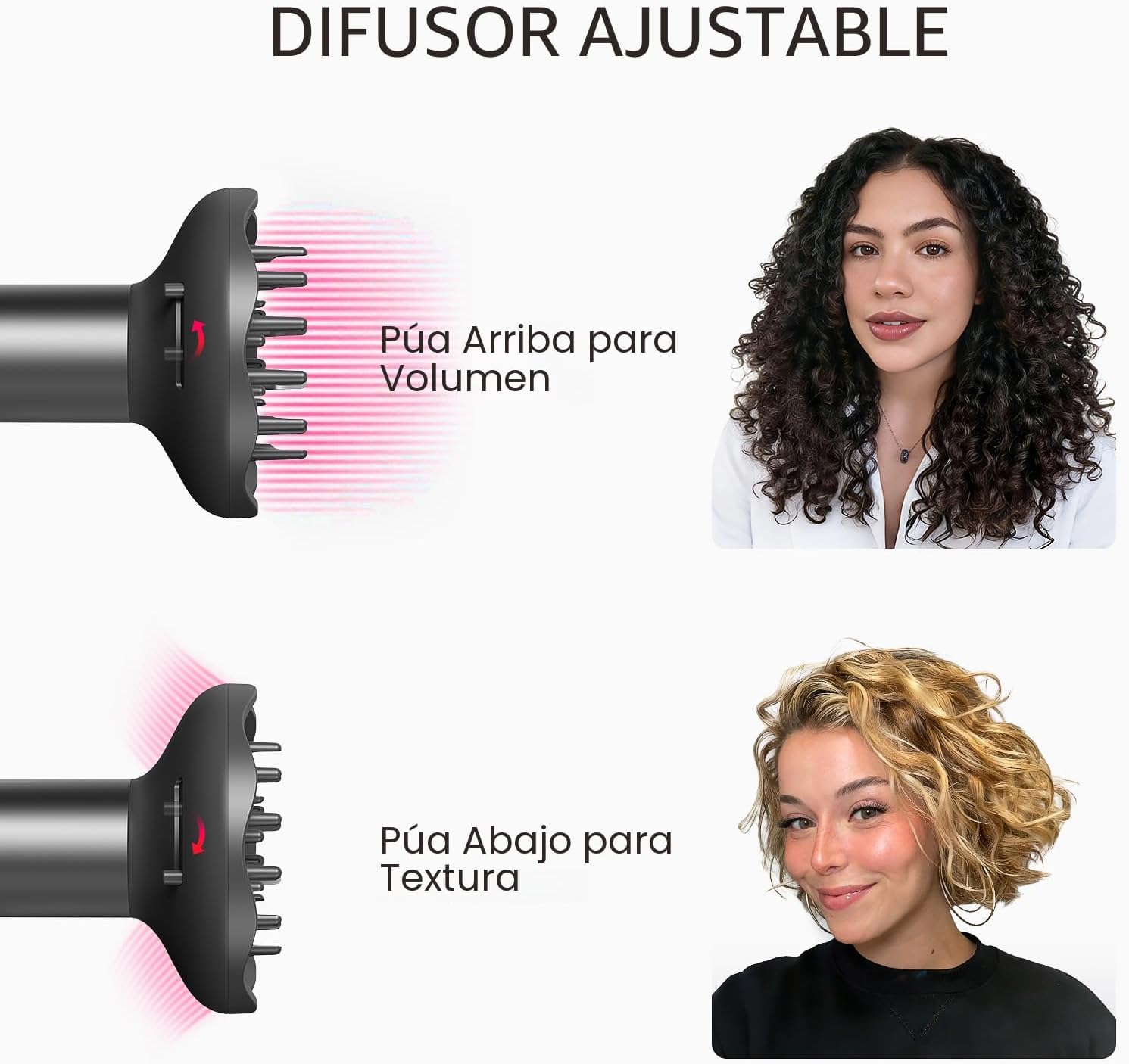 SECADORA DE CABELLO TYMO BLOW DRYER CON PEINE Y DIFUSOR 110,000RPM - 5