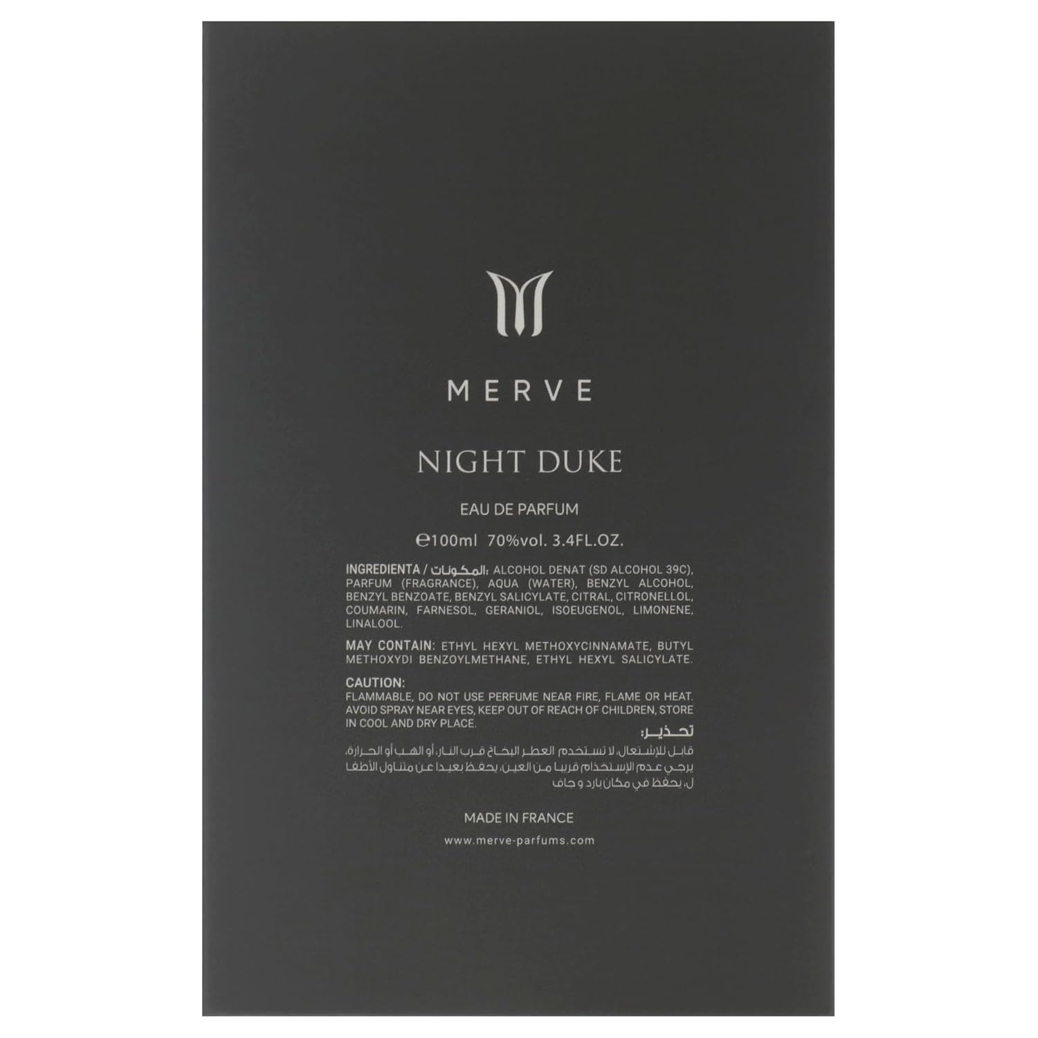 PERFUME MERVE NIGHT DUKE FOR MEN 3.4 OZ EDP SPRAY - 5