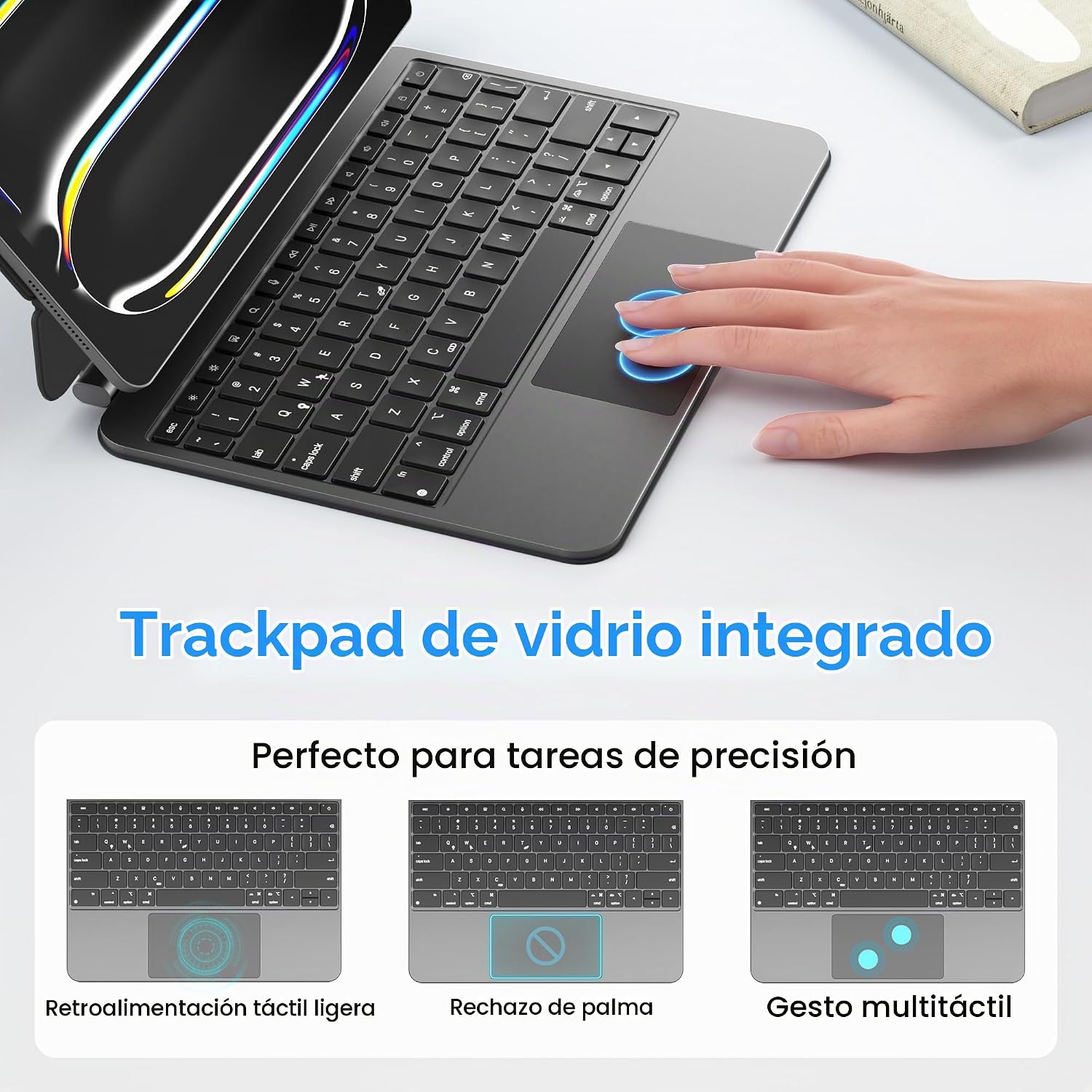 CASE DOQO PARA IPAD AIR 11 Y IPAD PRO 11 CON TECLADO MAGIC KEYBOARD Y TRACKPAD MULTITÁCTIL RETROILUMINADO - 3