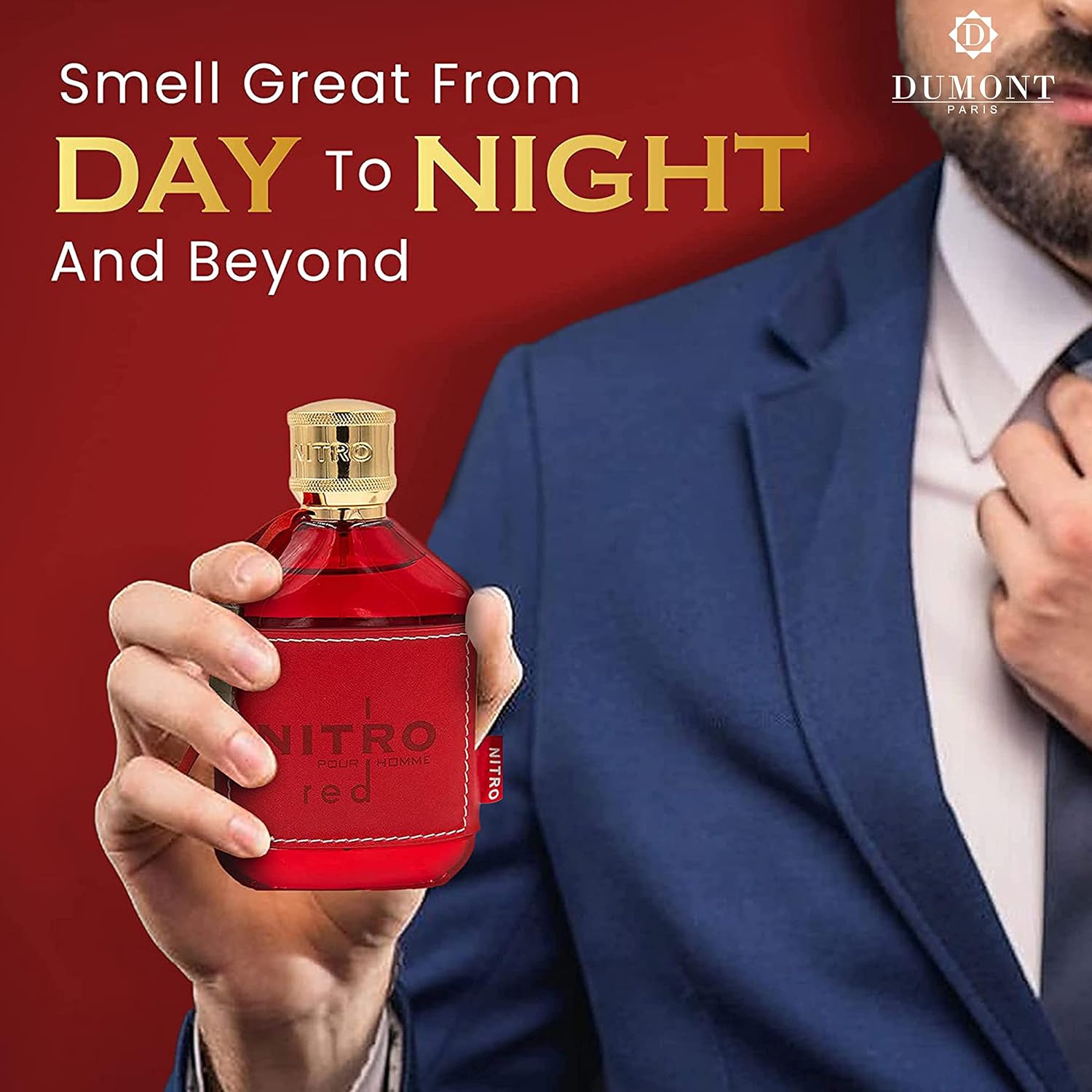 PERFUME DUMONT NITRO RED EAU DE PARFUM 3.4 FL OZ PARA HOMBRE - 5