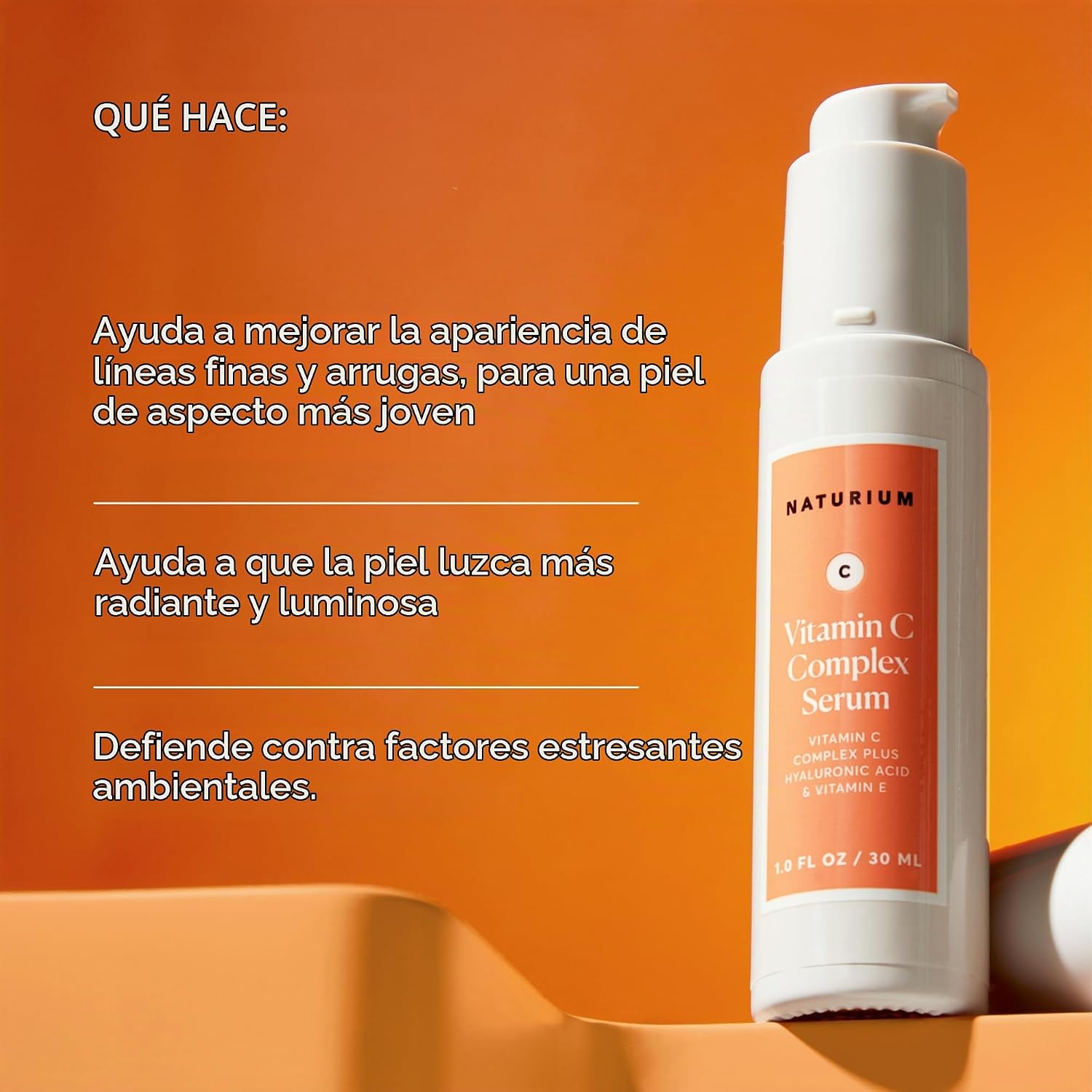 NATURIUM VITAMIN C COMPLEX SERUM CON ÁCIDO HIALURÓNICO 30ML - 3