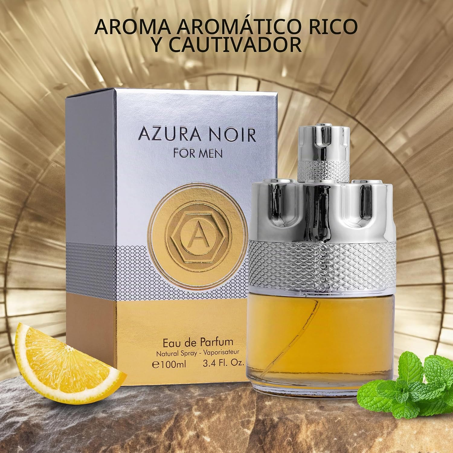 PERFUME AZURA NOIR FOR MEN EAU DE PARFUM URBAN COLLECTION 100ML - 4