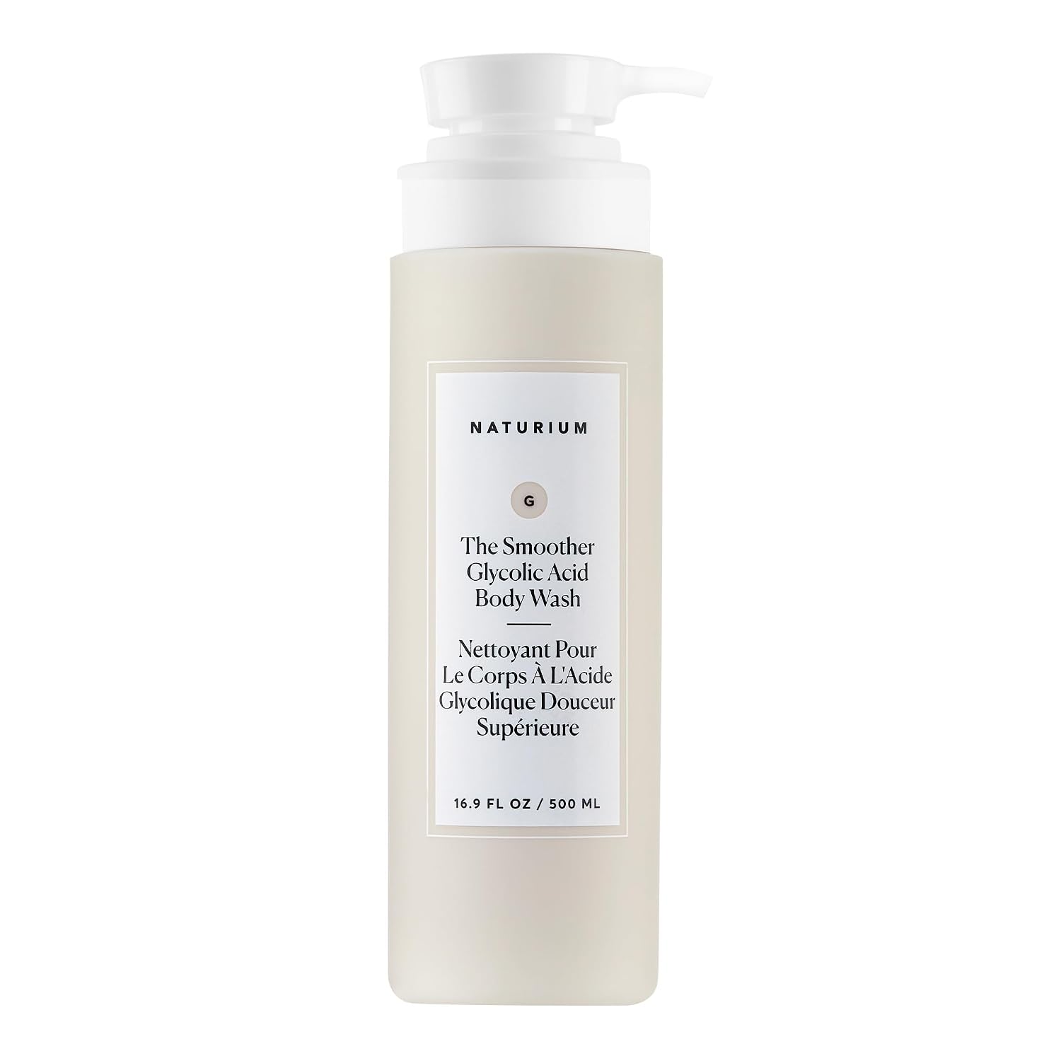 GEL DE DUCHA EXFOLIANTE NATURIUM THE SMOOTHER CON ÁCIDO GLICÓLICO 16.9 FL OZ - 1