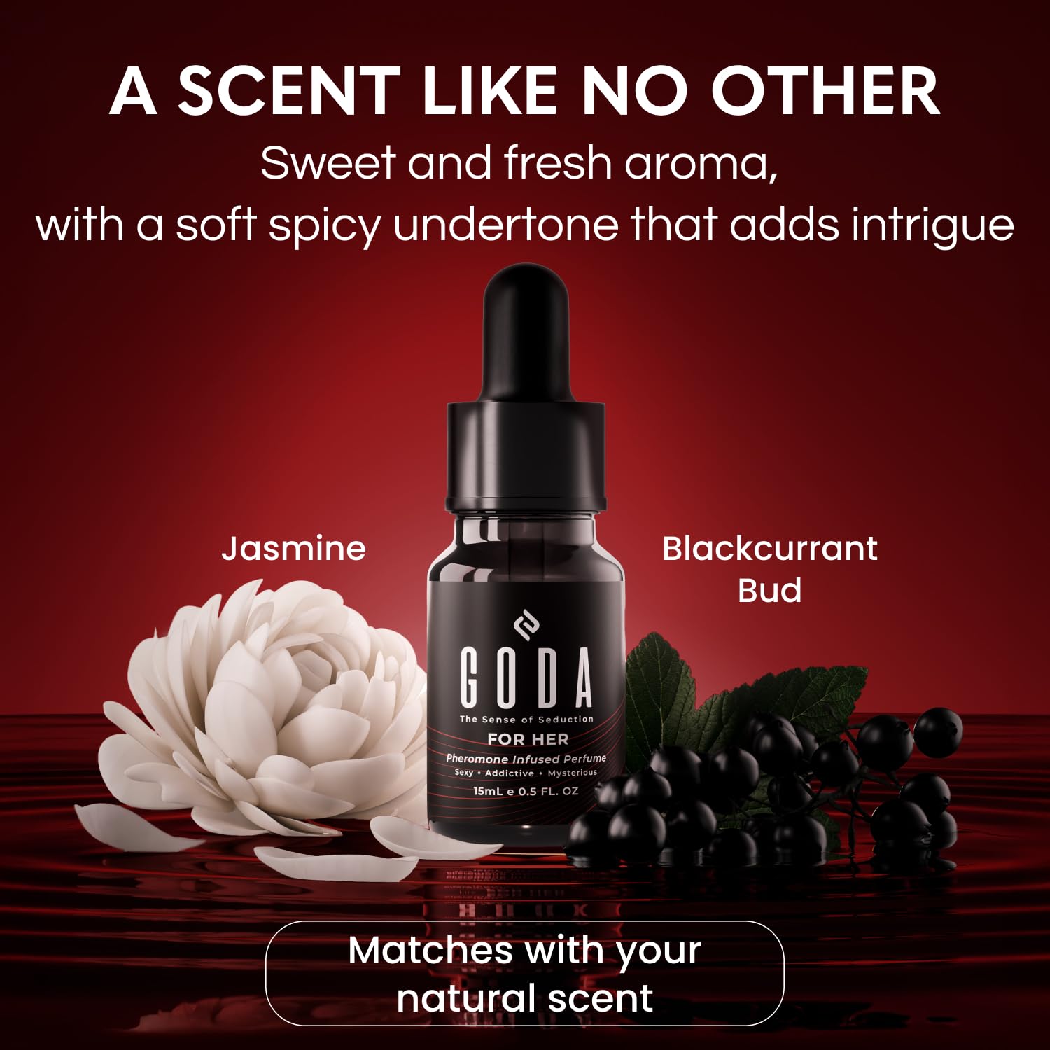 PERFUME GODA FEROMONAS PARA MUJER JAZMÍN Y ROSA 15ML - 3
