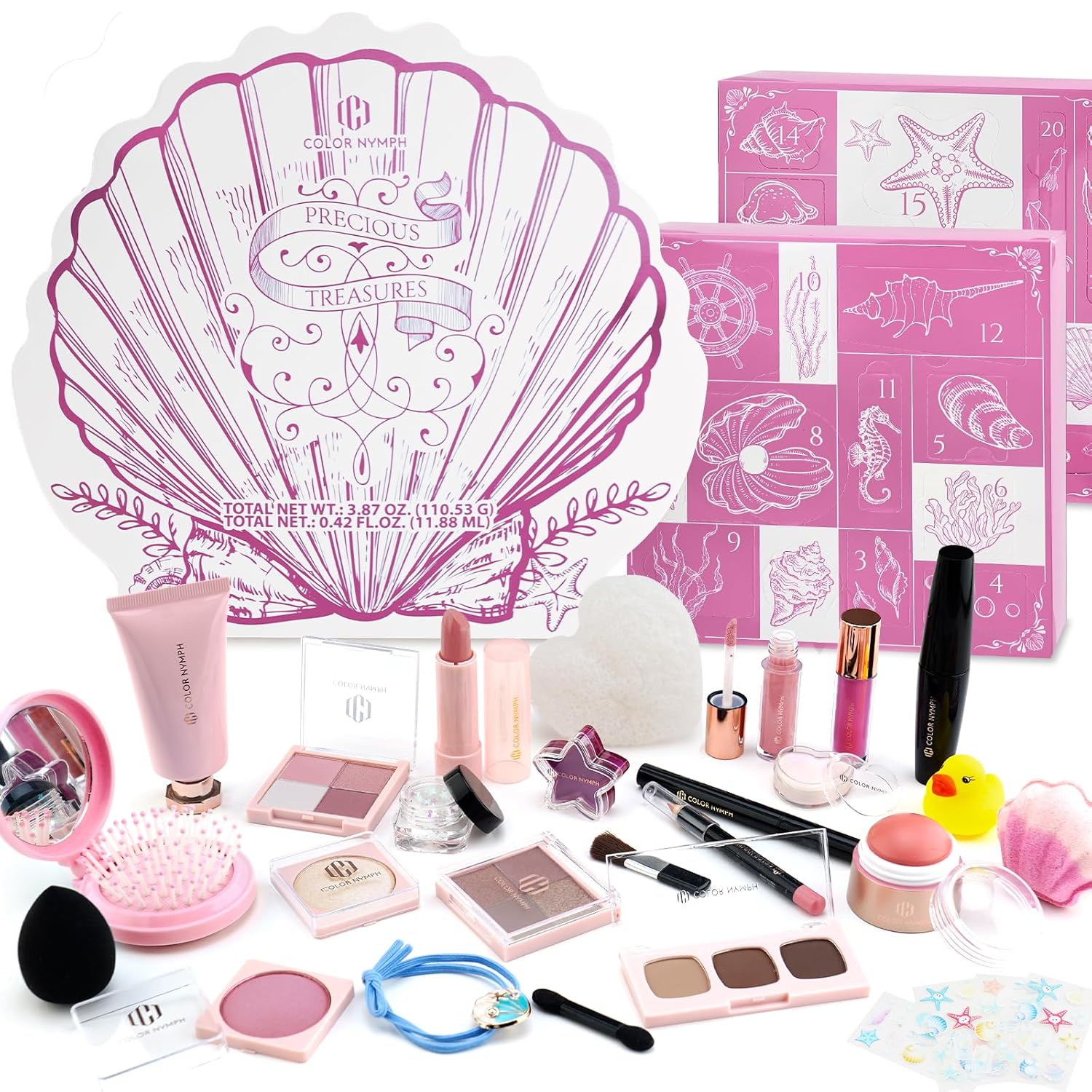 SET DE MAQUILLAJE CALENDARIO ADVIENTO COLOR NYMPH 24 DÍAS ROSA - 1