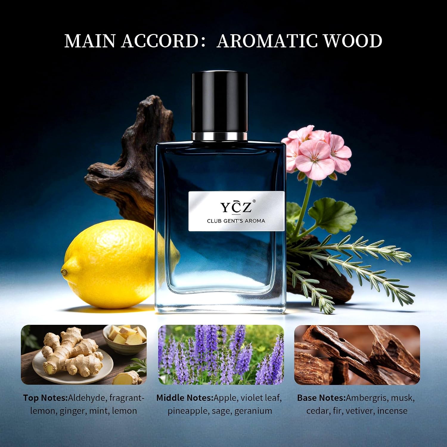 PERFUME YCZ CLUB GENTLEMAN'S AROMA EAU DE PARFUM PARA HOMBRE 1.7 FL OZ - 2