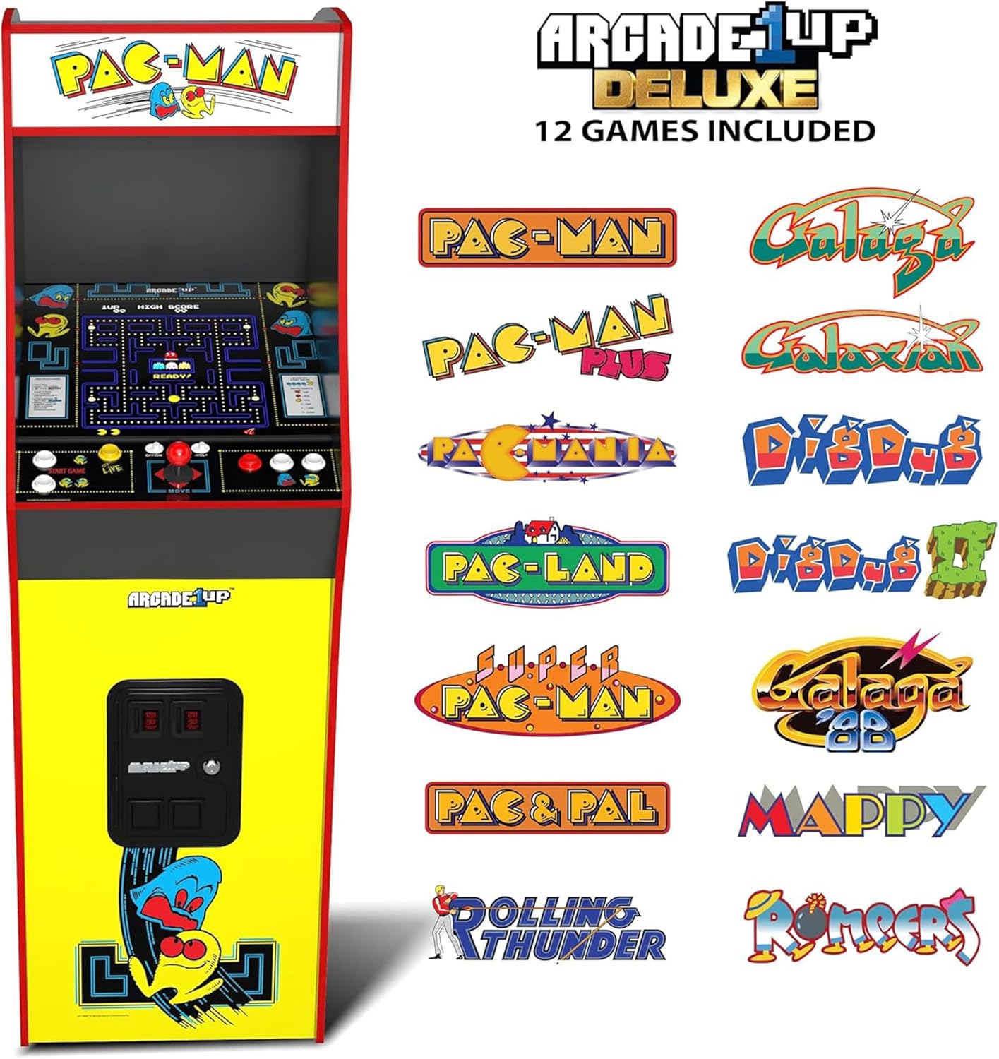 CONSOLA ARCADE1UP PAC-MAN DELUXE CON 14 JUEGOS CLÁSICOS - 2