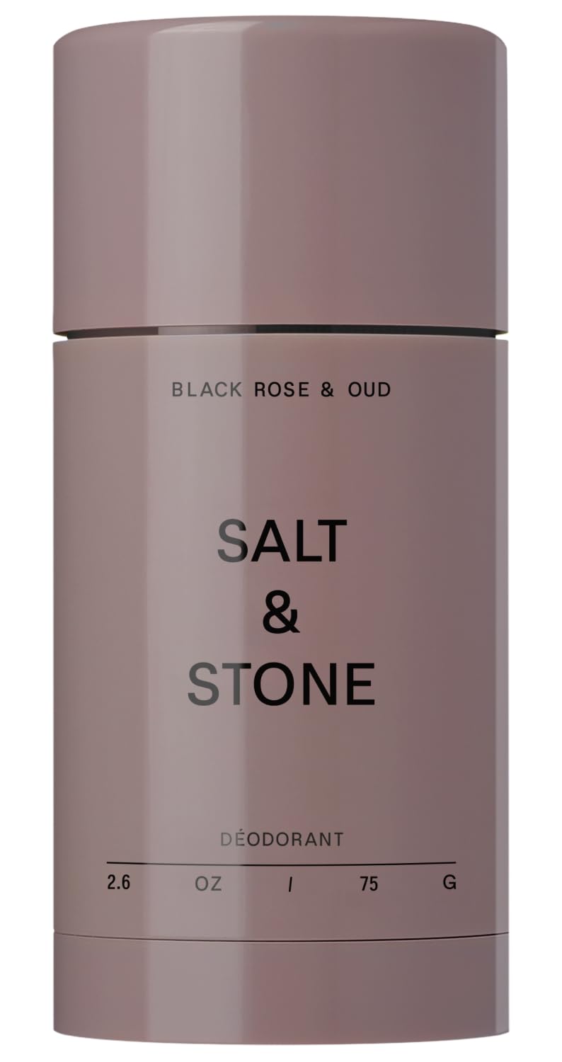 DESODORANTE SALT Y STONE SIN ALUMINIO BLACK ROSE Y OUD 2.6 OZ - 1