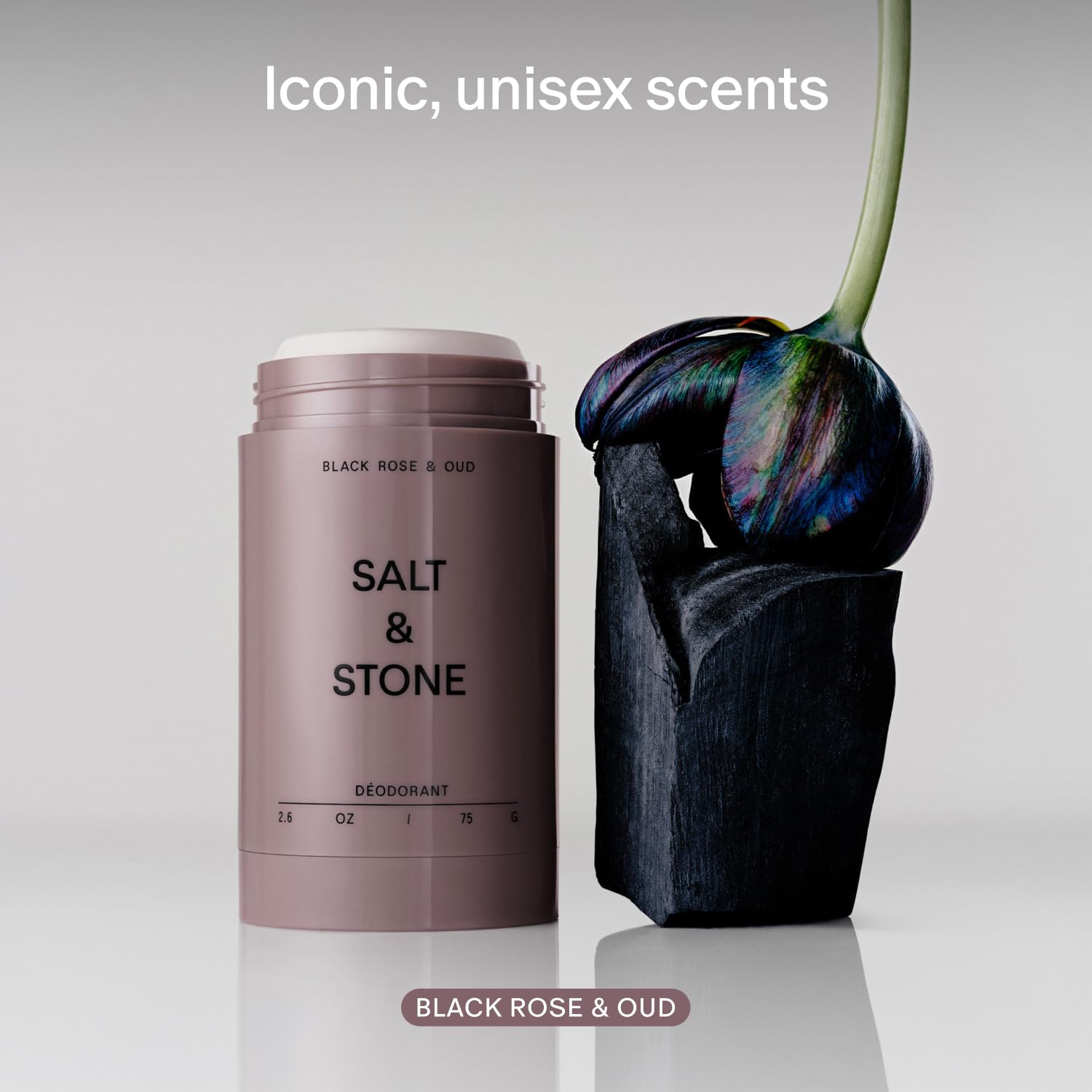 DESODORANTE SALT Y STONE SIN ALUMINIO BLACK ROSE Y OUD 2.6 OZ - 3