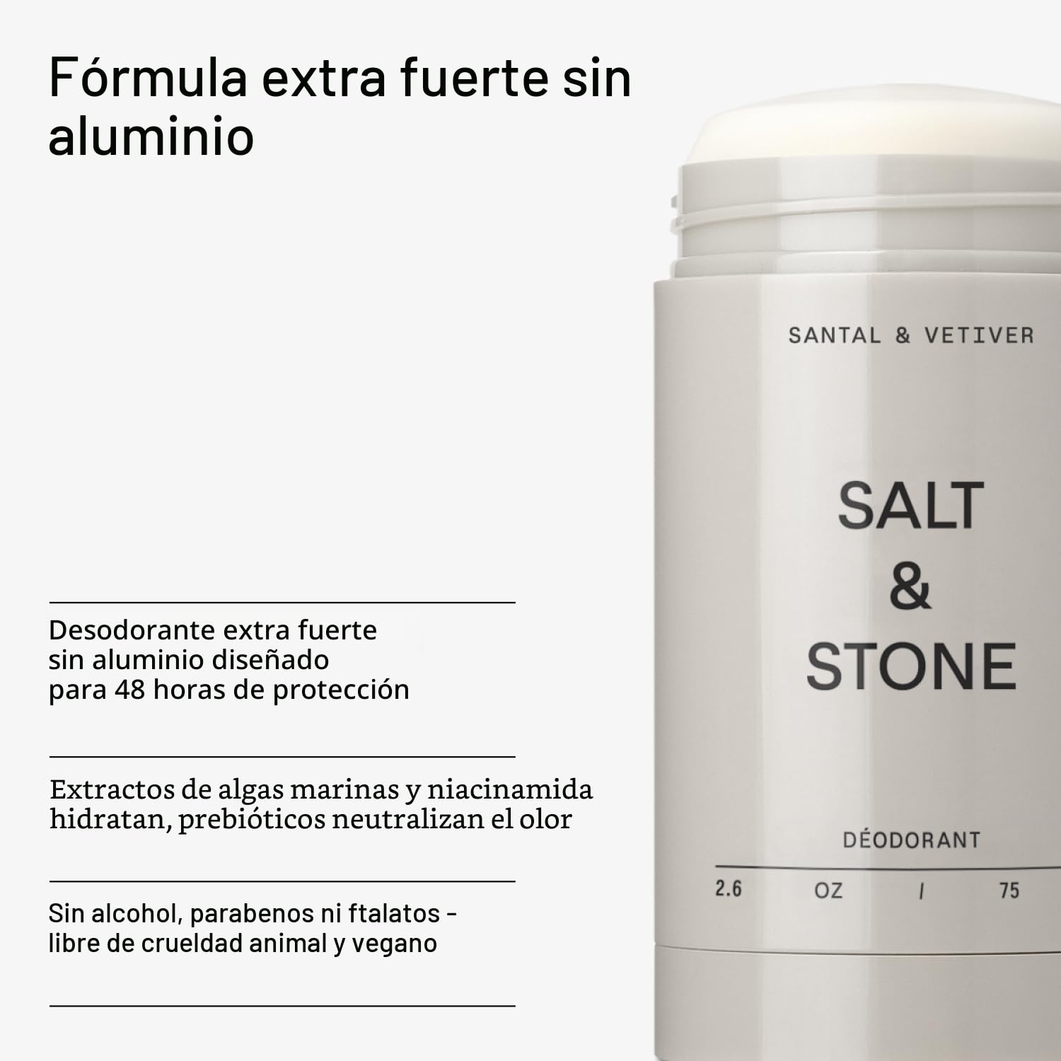 DESODORANTE SALT Y STONE SIN ALUMINIO SET TRÍO 2.6 OZ - 4