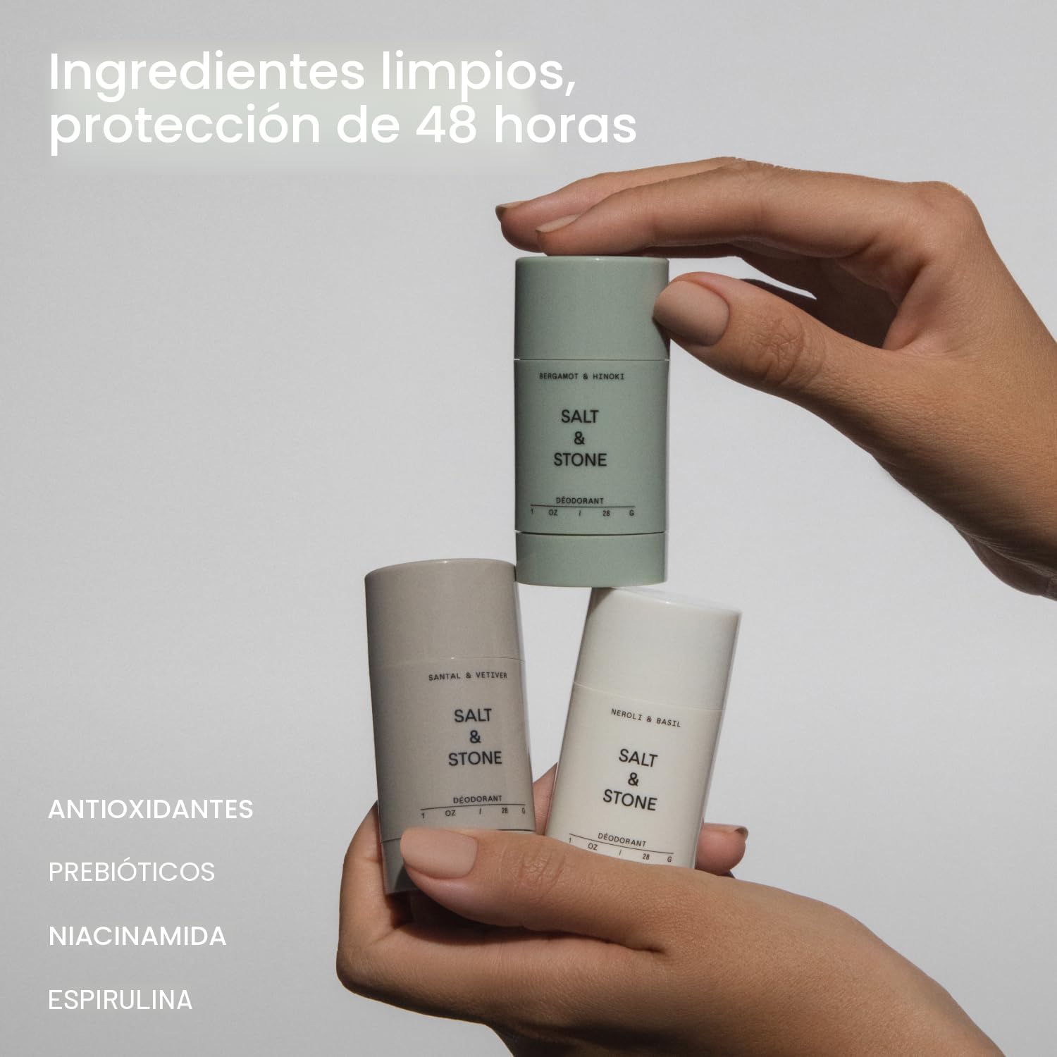 DESODORANTE SALT Y STONE SIN ALUMINIO SET DE VIAJE 4 UNIDADES DE 1 OZ - 3