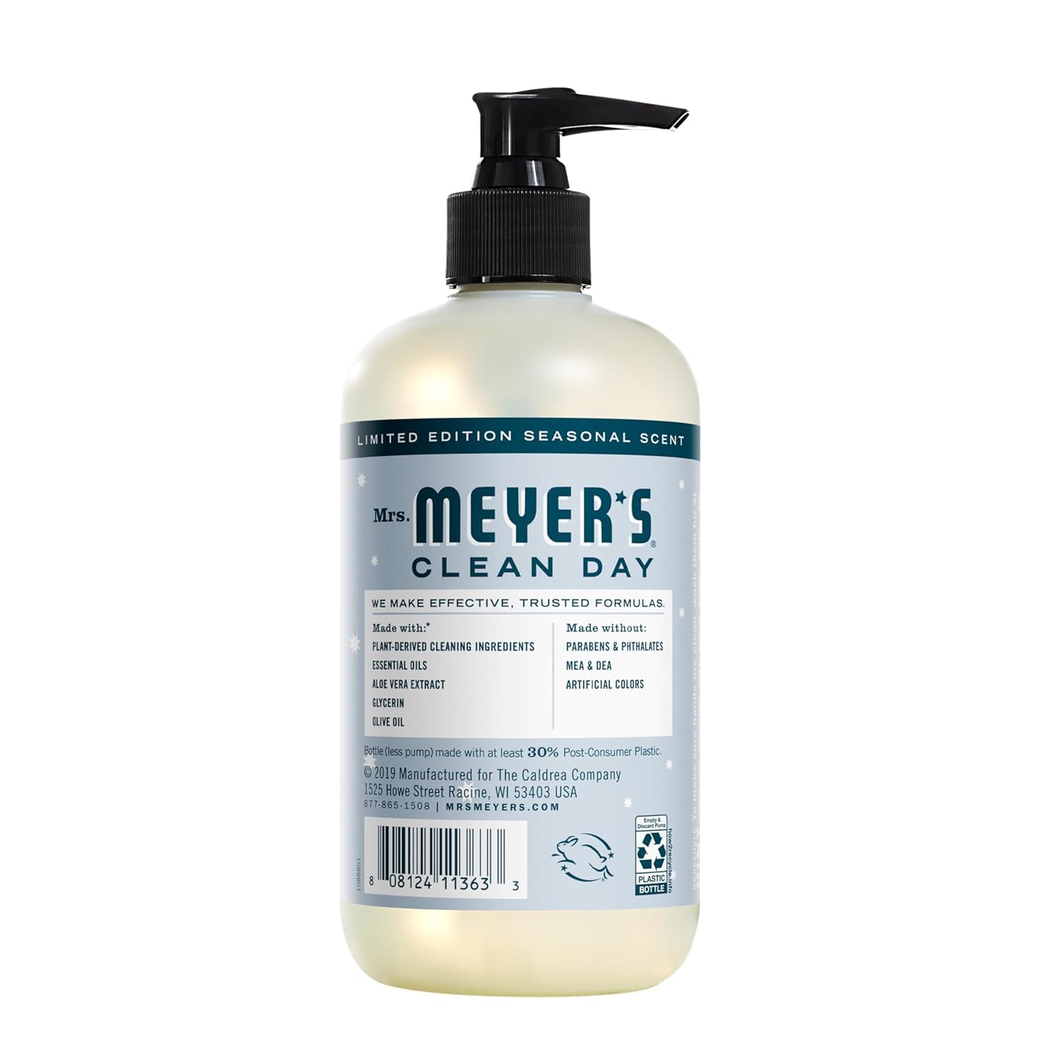 JABÓN LÍQUIDO PARA MANOS MRS. MEYER'S CLEAN DAY SNOWDROP 12.5 FL OZ PACK 3 - 3