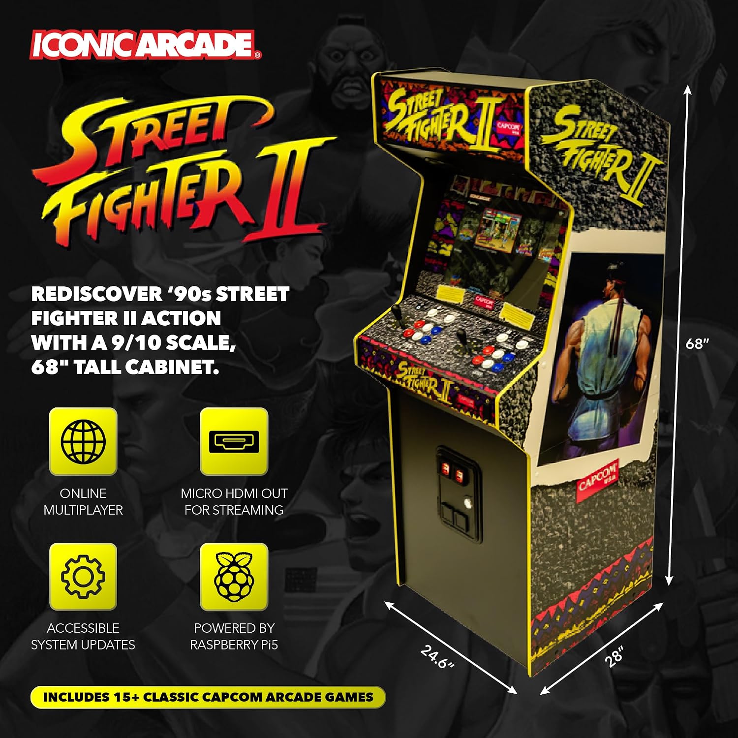 CONSOLA ARCADE STREET FIGHTER II THE WORLD WARRIOR XT ICONIC ARCADE - 2