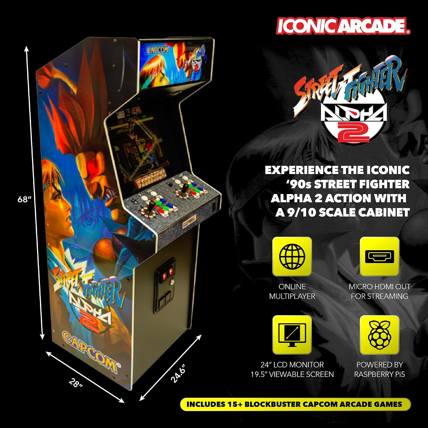CONSOLA ARCADE STREET FIGHTER ALPHA 2 XT ESCALA 9/10 - 4