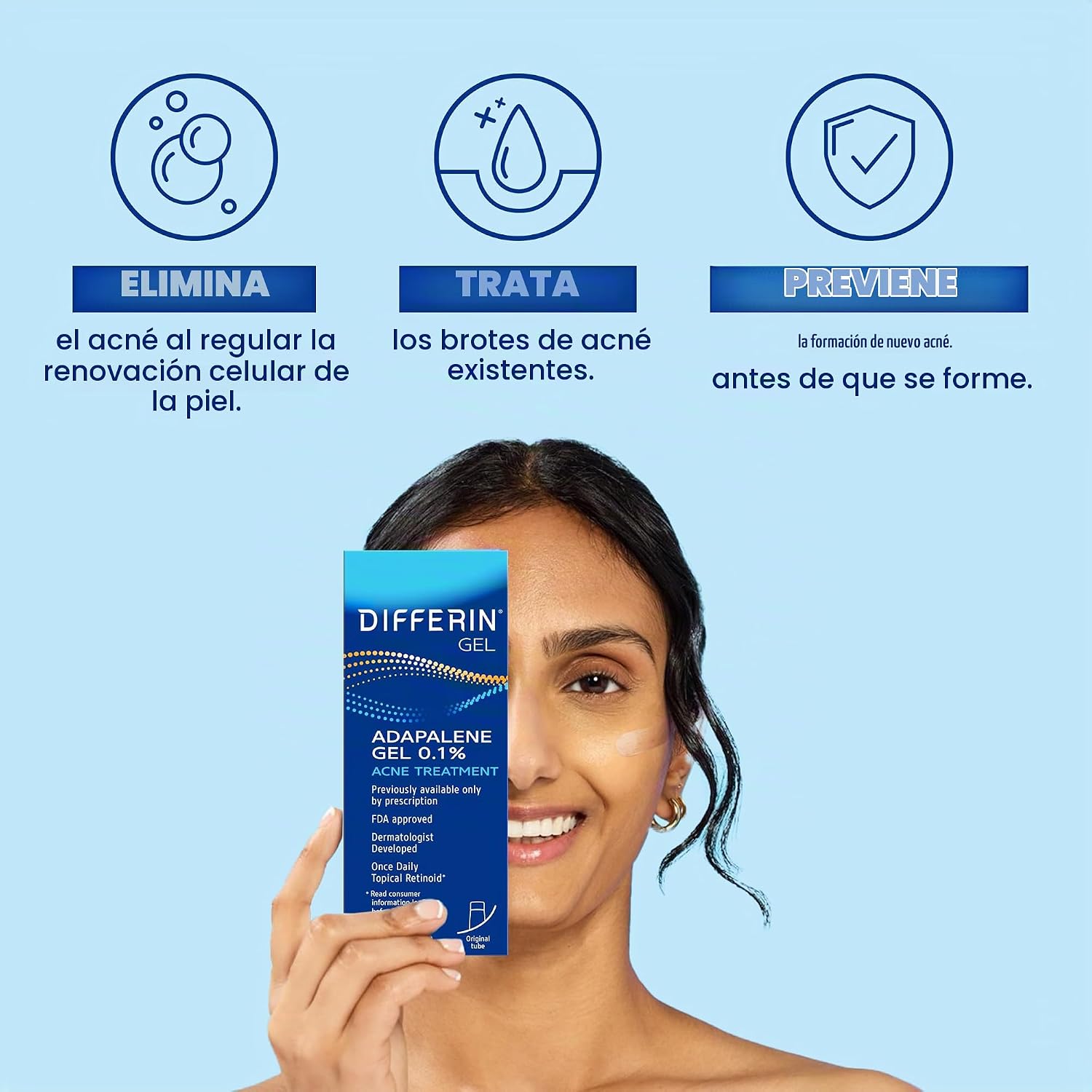 GEL TRATAMIENTO ANTIACNÉ DIFFERIN ADAPALENO 0.1% 45G PACK 2 TUBOS - 3