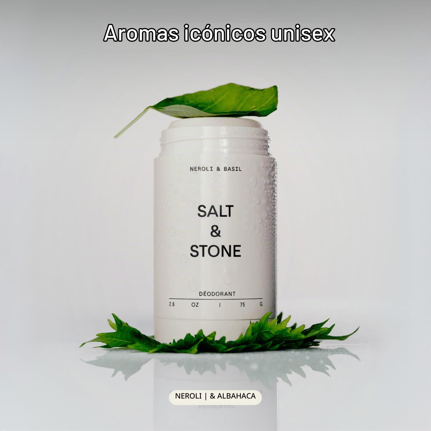 DESODORANTE SALT Y STONE SIN ALUMINIO NEROLI Y BASIL 2.6 OZ - 3