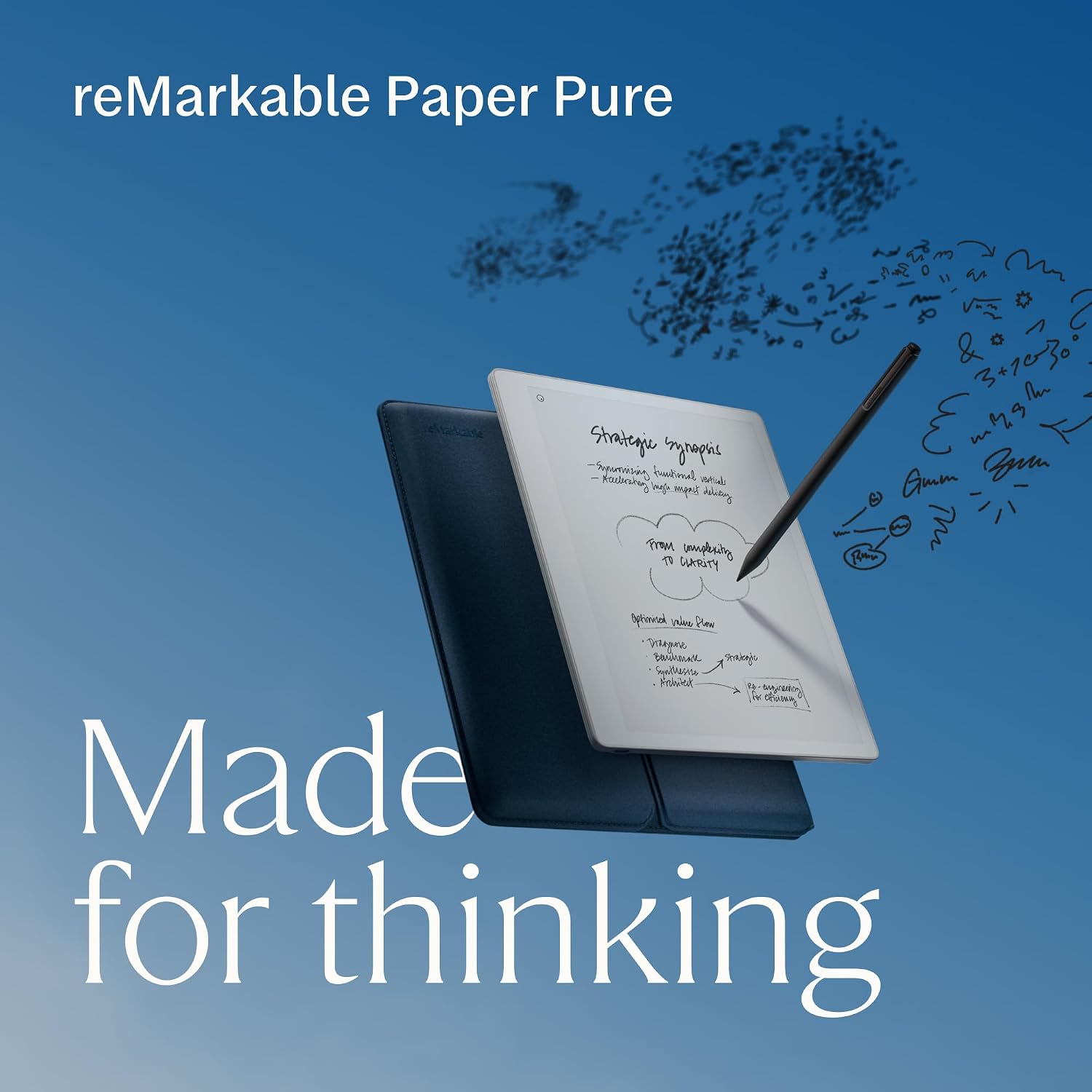 TABLETA GRÁFICA REMARKABLE PAPER PURE 10.3 PULGADAS CON MARKER PLUS Y FUNDA OCEAN BLUE - 2