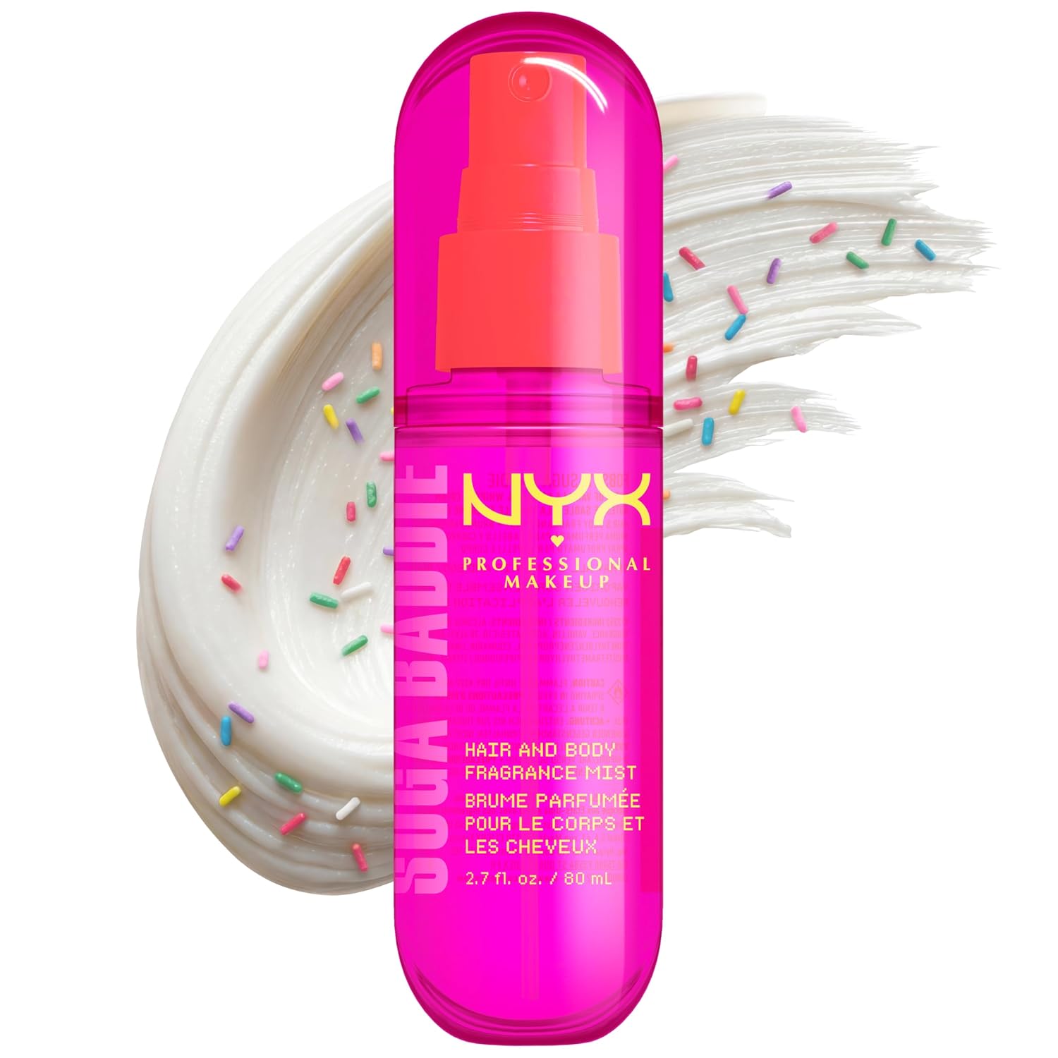 NYX PROFESSIONAL MAKEUP FAT OIL FRAGRANCE MIST SUGA BADDIE VAINILLA Y CREMA BATIDA 80ML - 1