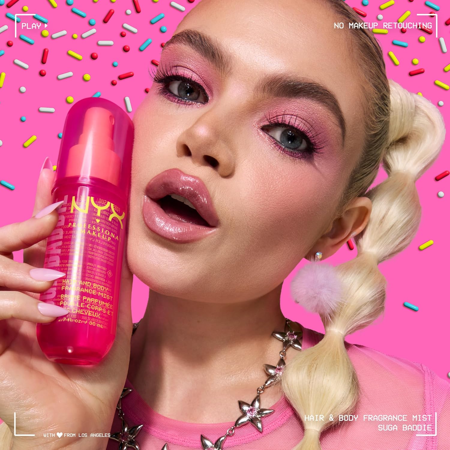 NYX PROFESSIONAL MAKEUP FAT OIL FRAGRANCE MIST SUGA BADDIE VAINILLA Y CREMA BATIDA 80ML - 2