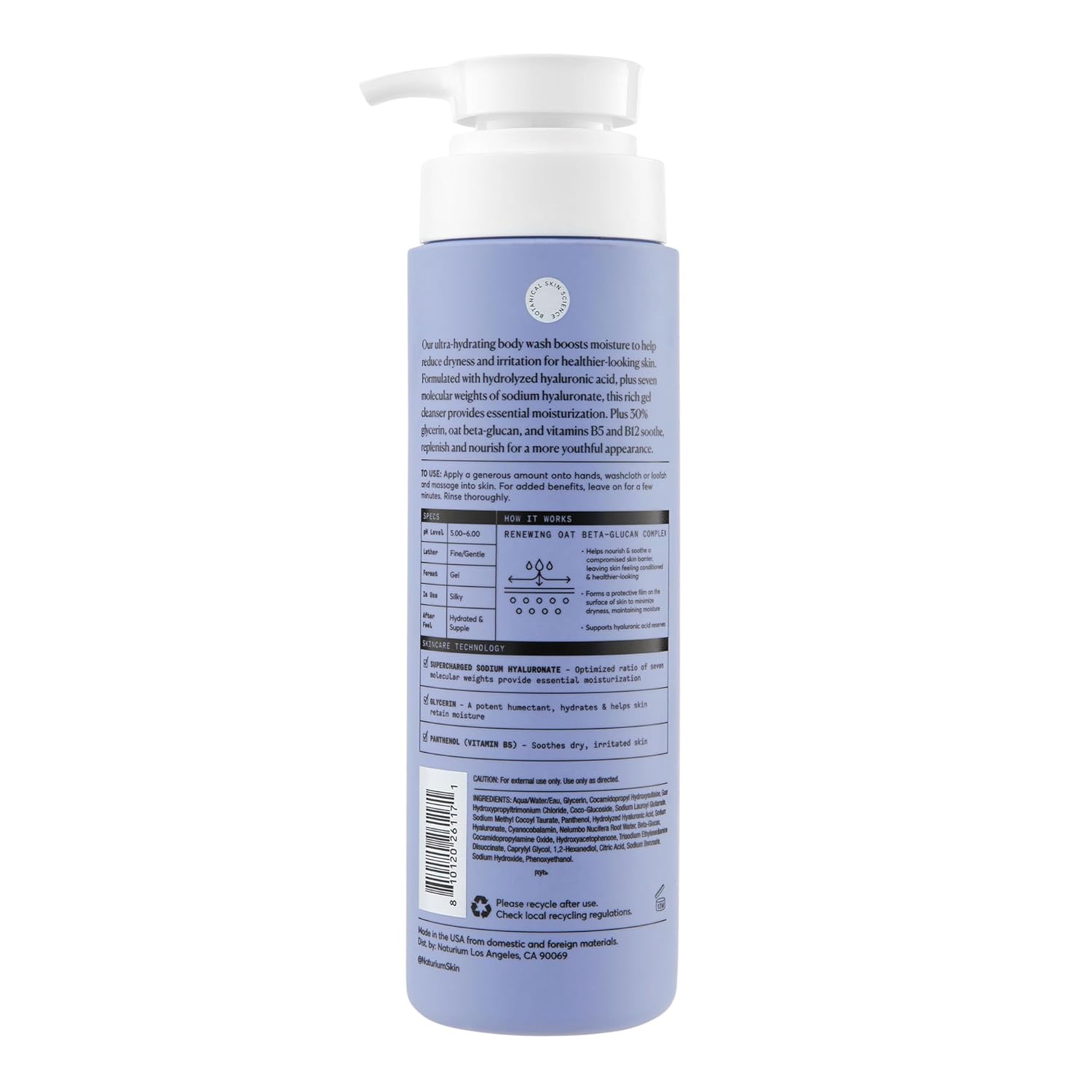 GEL DE DUCHA NATURIUM THE BOOSTER HYALURONIC ACID HIDRATANTE 16.9 OZ - 2