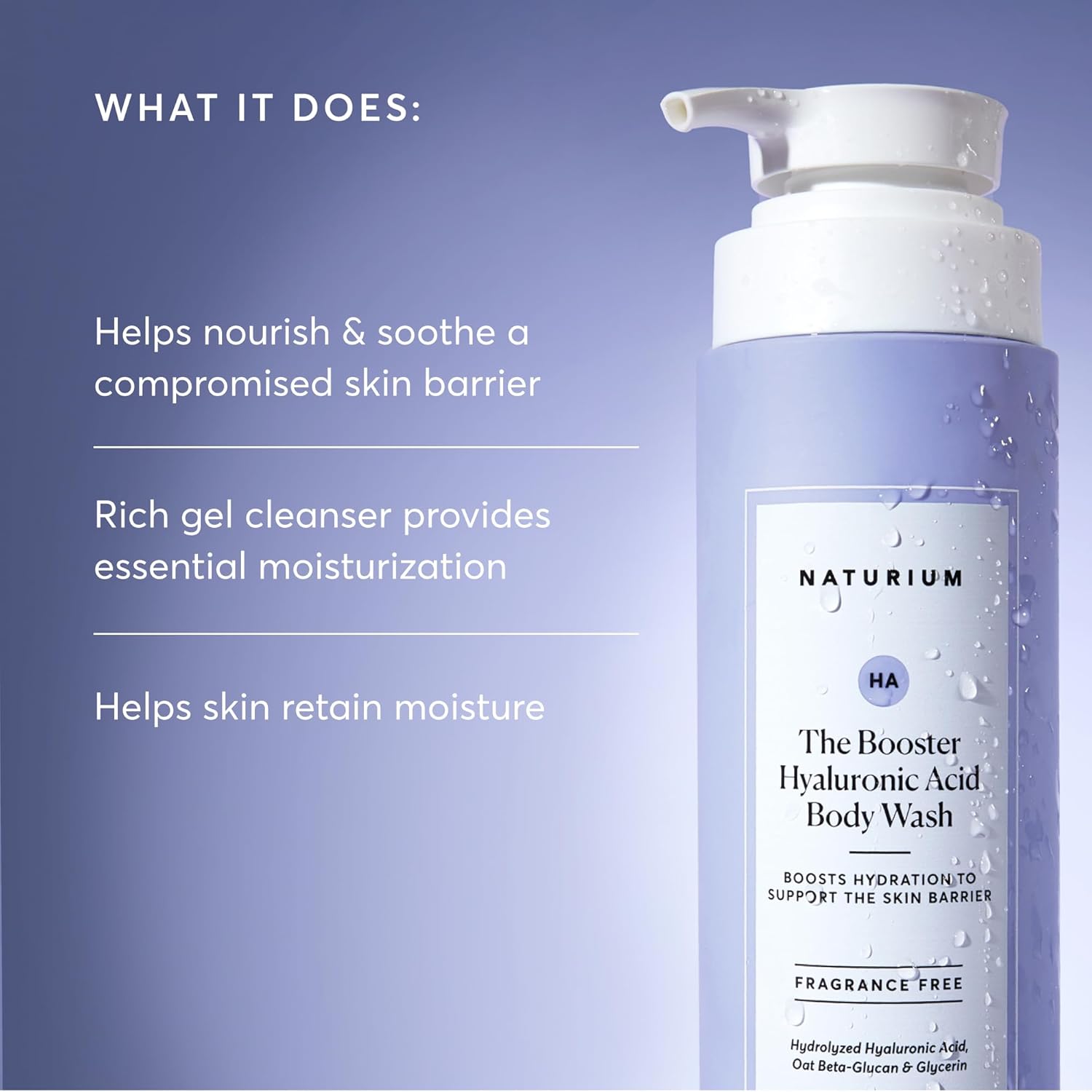 GEL DE DUCHA NATURIUM THE BOOSTER HYALURONIC ACID HIDRATANTE 16.9 OZ - 4