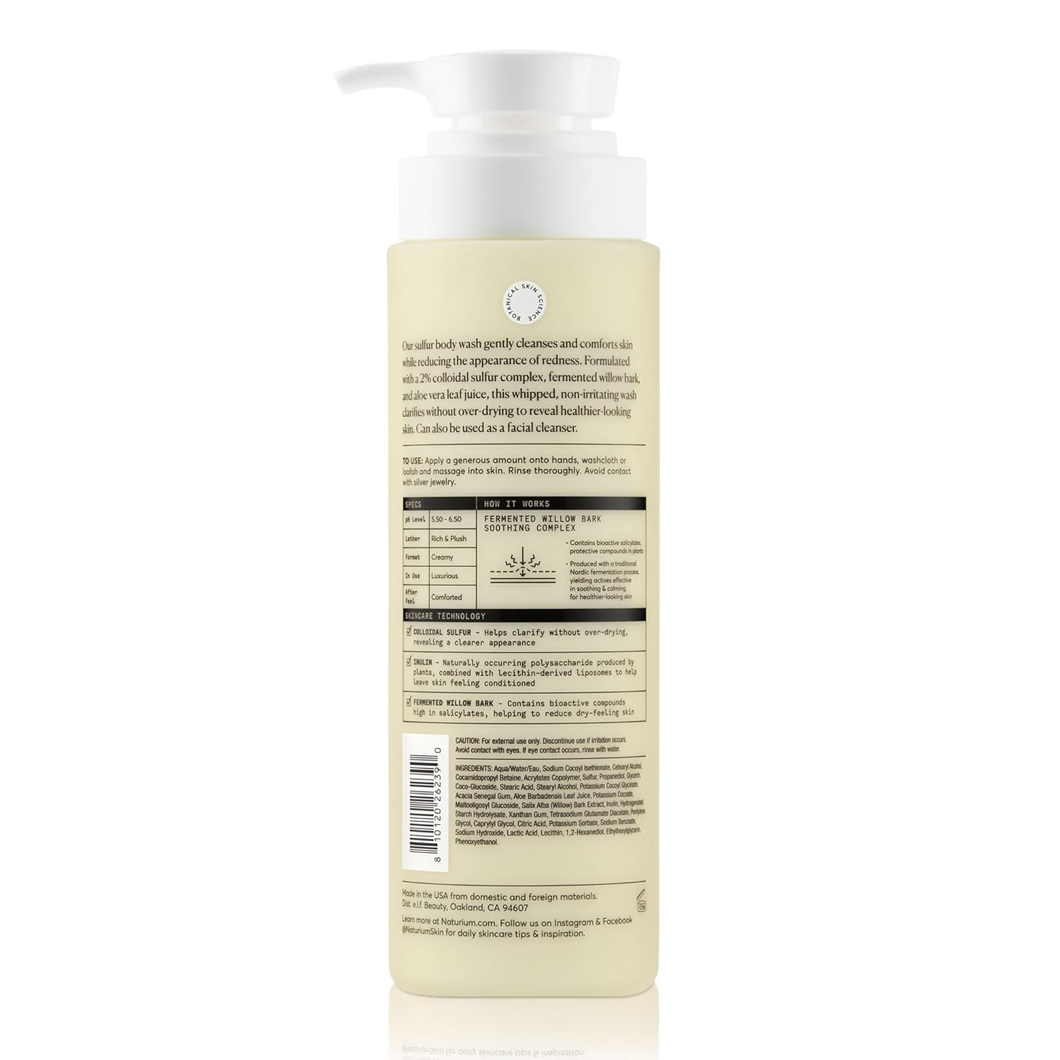 GEL DE DUCHA NATURIUM THE REVEALER CON AZUFRE, 500 ML - 2