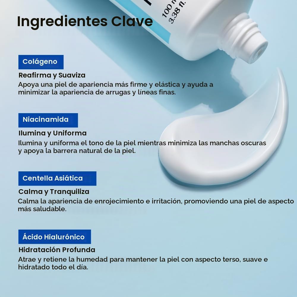 CREMA HIDRATANTE NIDA YOUTHFUL FORMULA CON CENTELLA ASIÁTICA, NIACINAMIDA Y ÁCIDO HIALURÓNICO 100ML - 5