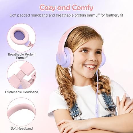 AUDÍFONOS CANDY BILA 2 PACK ALÁMBRICOS PARA NIÑOS CON MICRÓFONO OVER-EAR - 4