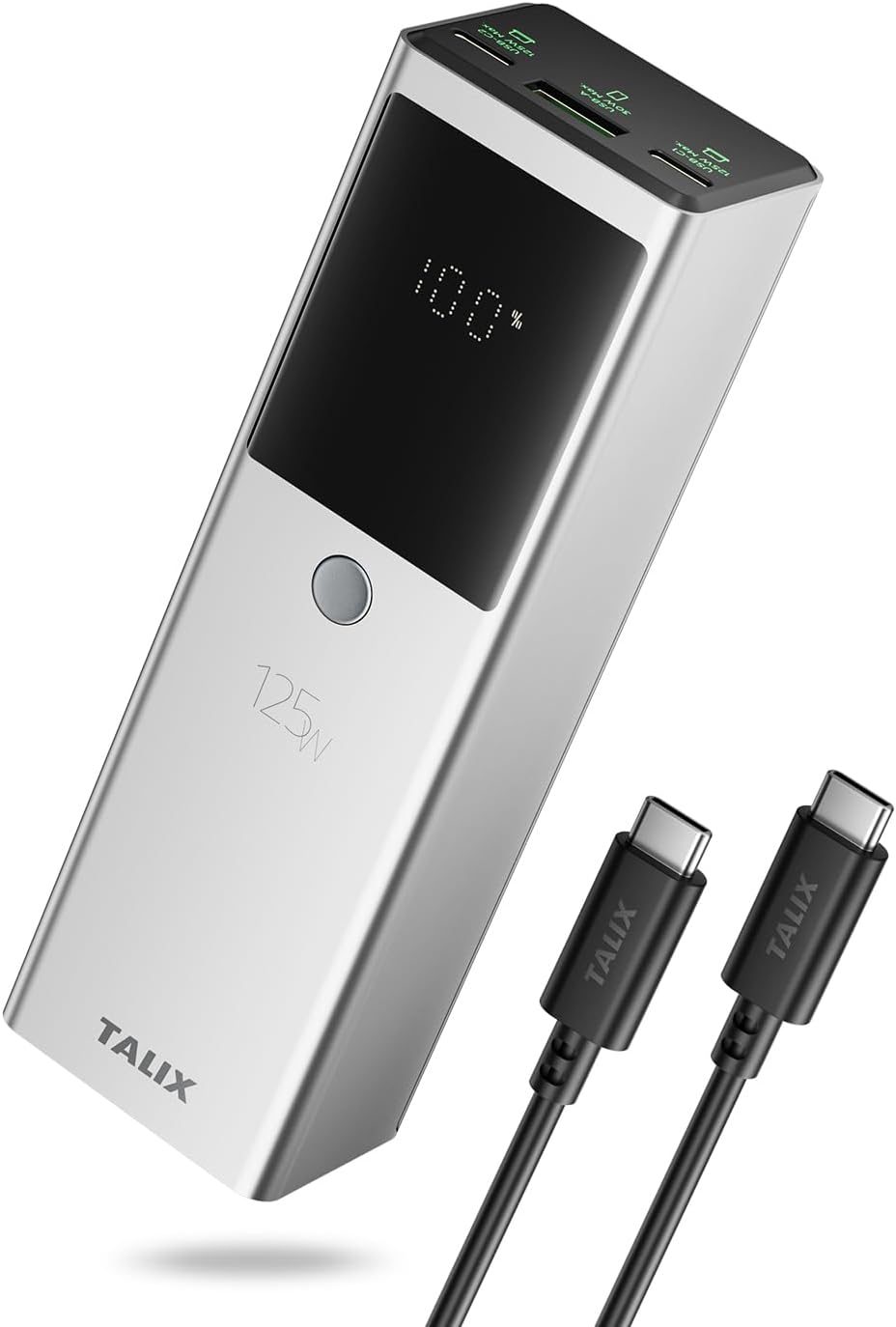 BATERÍA EXTERNA TALIX 12800MAH CON CARGA RÁPIDA 100W USB-C - 1
