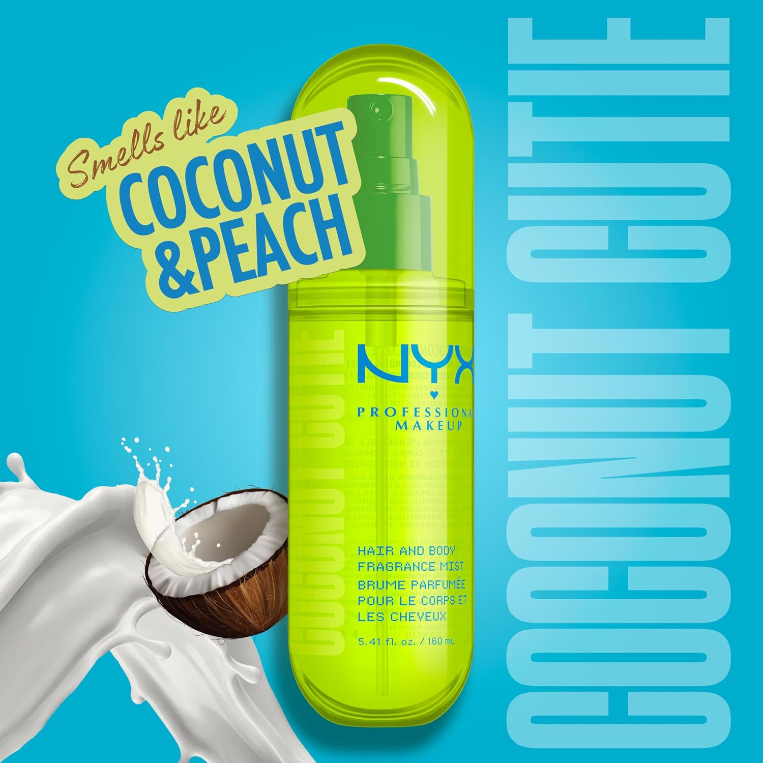 NYX PROFESSIONAL MAKEUP FAT OIL FRAGRANCE MIST COCONUT CUTIE 2.7 FL OZ - 2