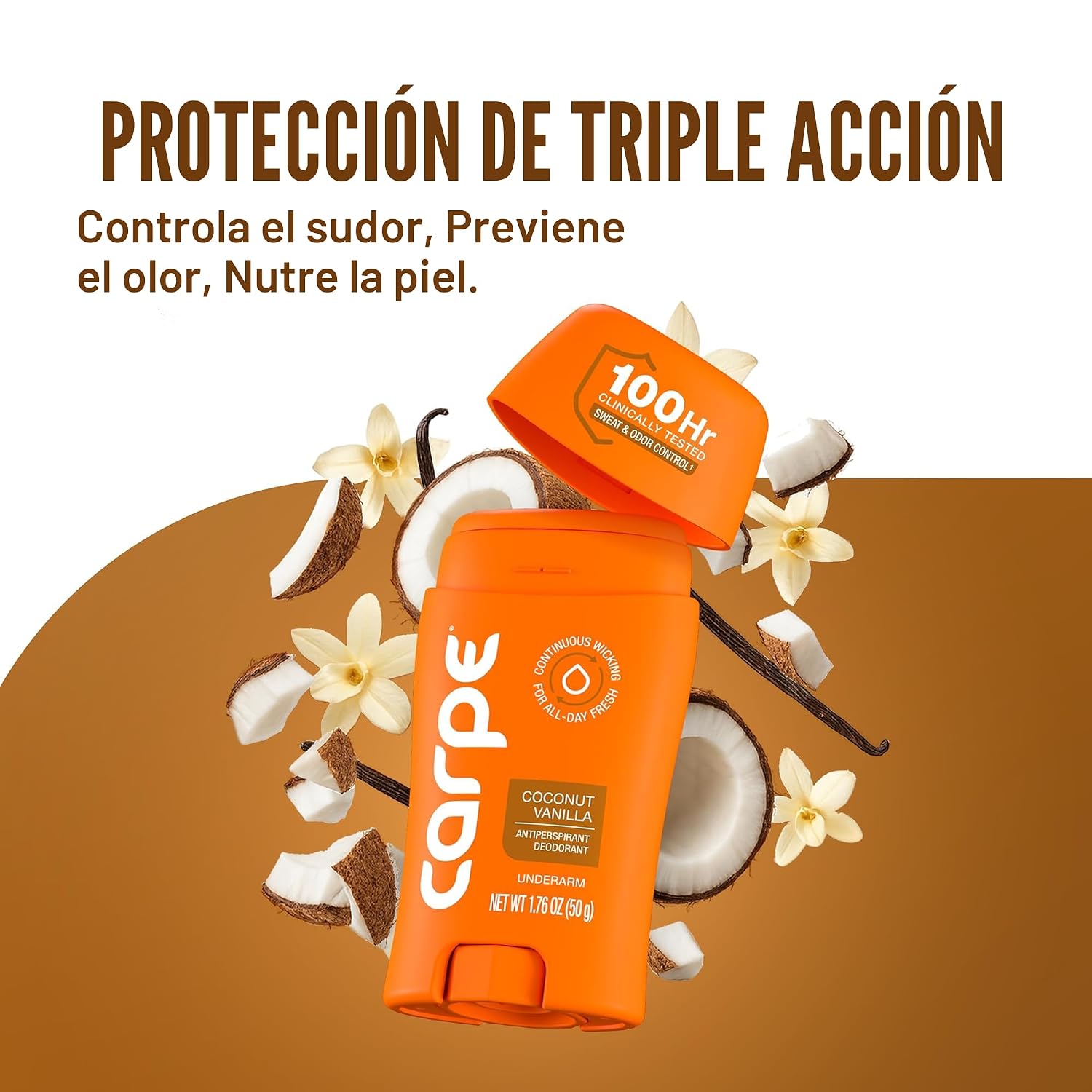 DESODORANTE ANTITRANSPIRANTE CARPE PARA MUJER COCONUT VANILLA 100 HORAS - 5
