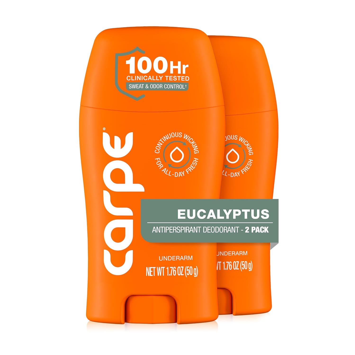 DESODORANTE ANTITRANSPIRANTE CARPE 100 HORAS EUCALIPTO PACK 2 - 1