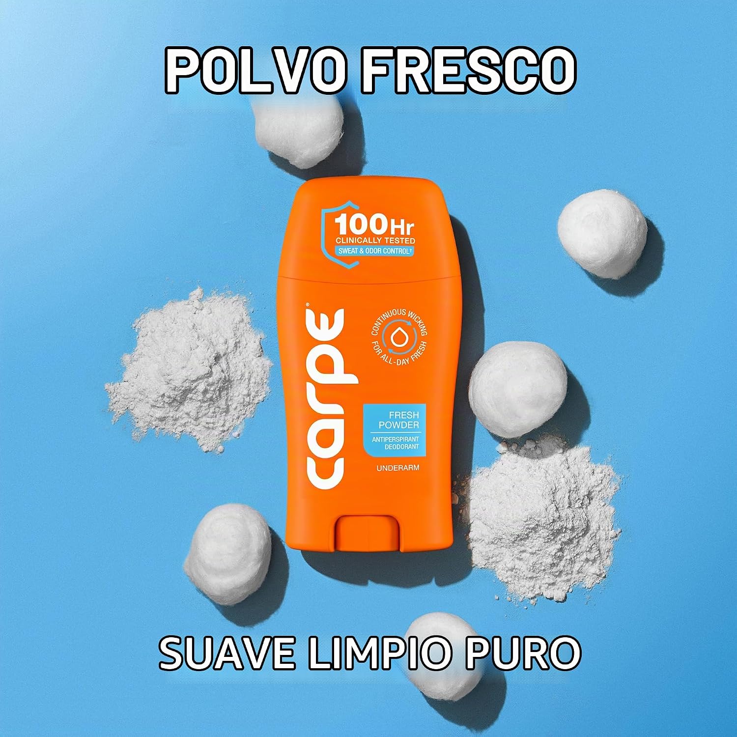 DESODORANTE CARPE 100 HORAS FRESH POWDER PACK 2 UNIDADES - 3