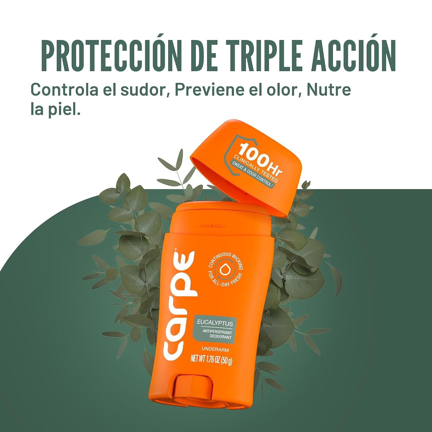 DESODORANTE ANTIPERSPIRANTE CARPE 100 HORAS EUCALIPTO PACK 3 - 5