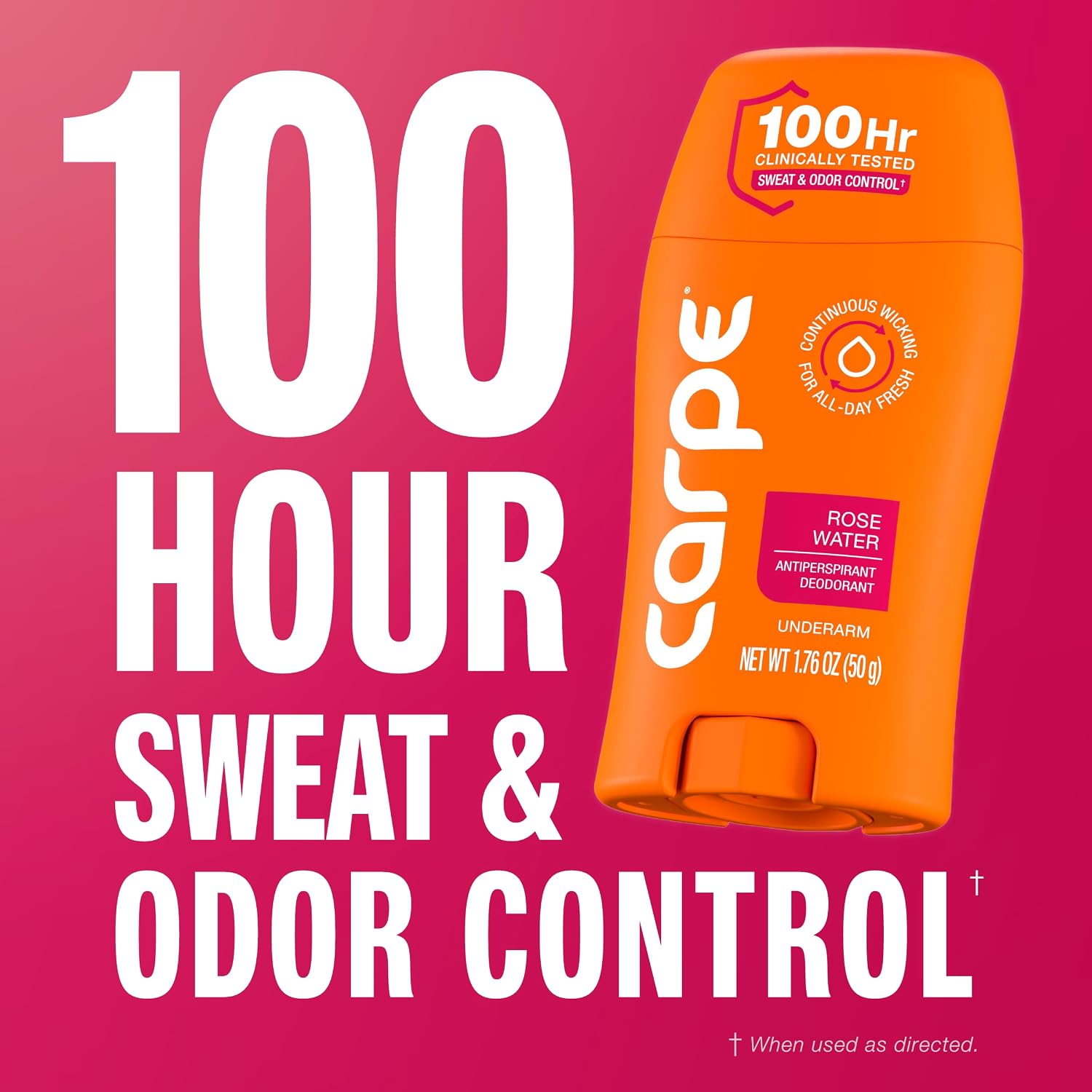 DESODORANTE ANTITRANSPIRANTE CARPE 100 HORAS PARA MUJER AGUA DE ROSAS PACK 2 - 4