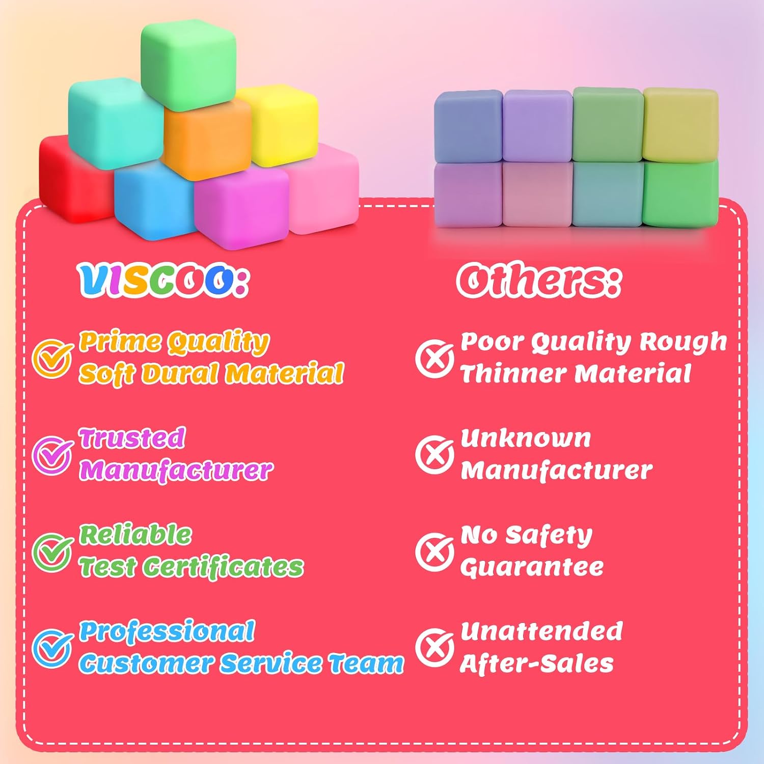 VISCOO SET 36 CUBOS ANTIESTRES SLOW RISING MULTICOLOR - 5