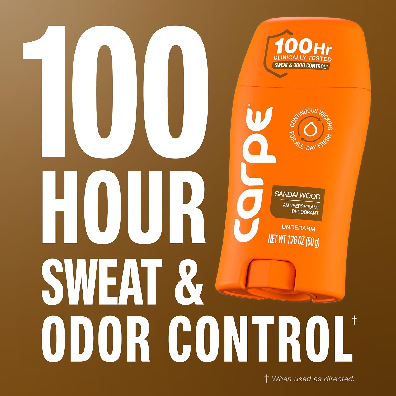 DESODORANTE ANTITRANSPIRANTE CARPE 100 HORAS PARA HOMBRE SÁNDALO PACK 2 - 4