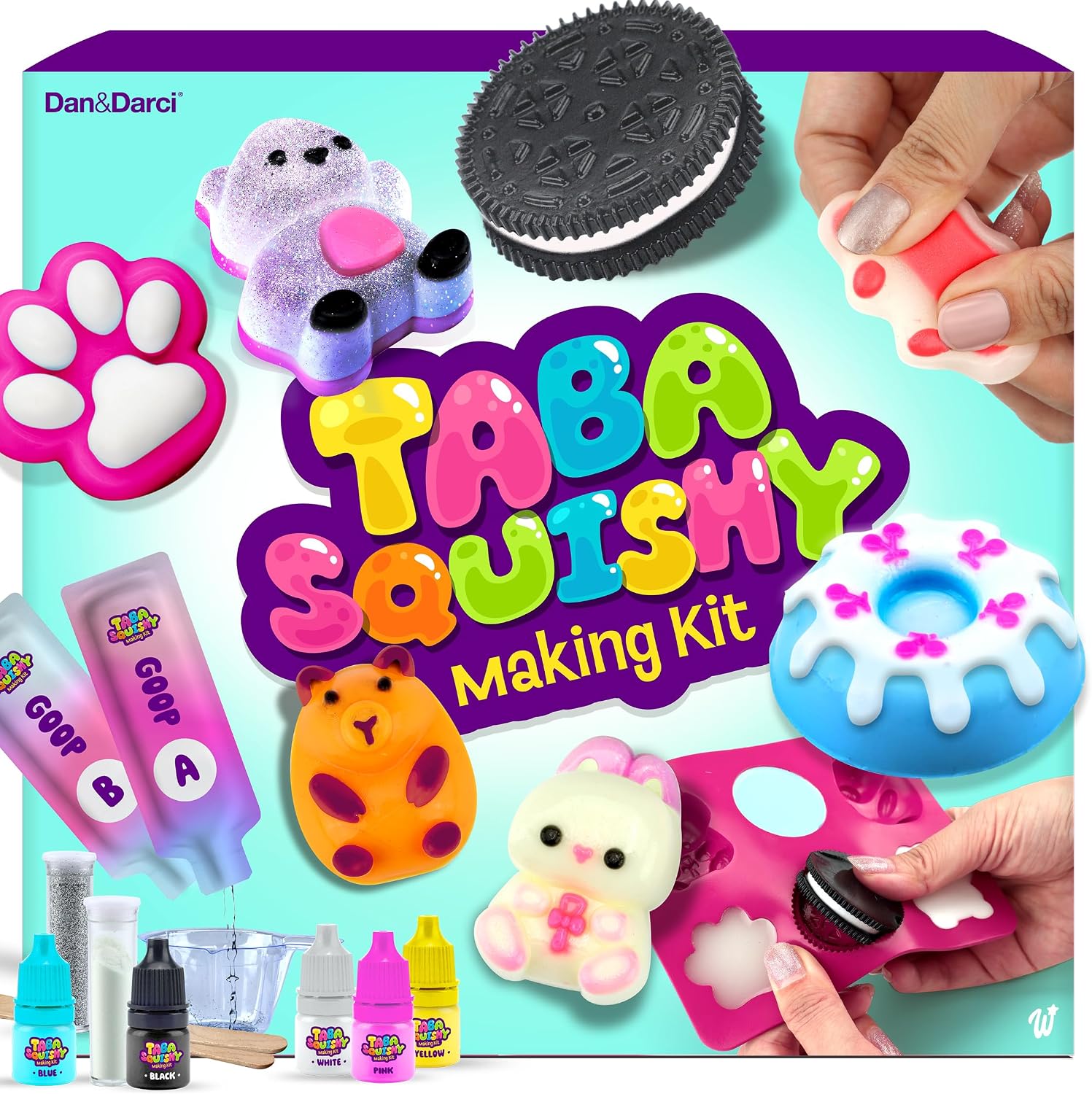 KIT PARA HACER SQUISHIES TABA DANYDARCI CON 6 MOLDES DE PERSONAJES - 1