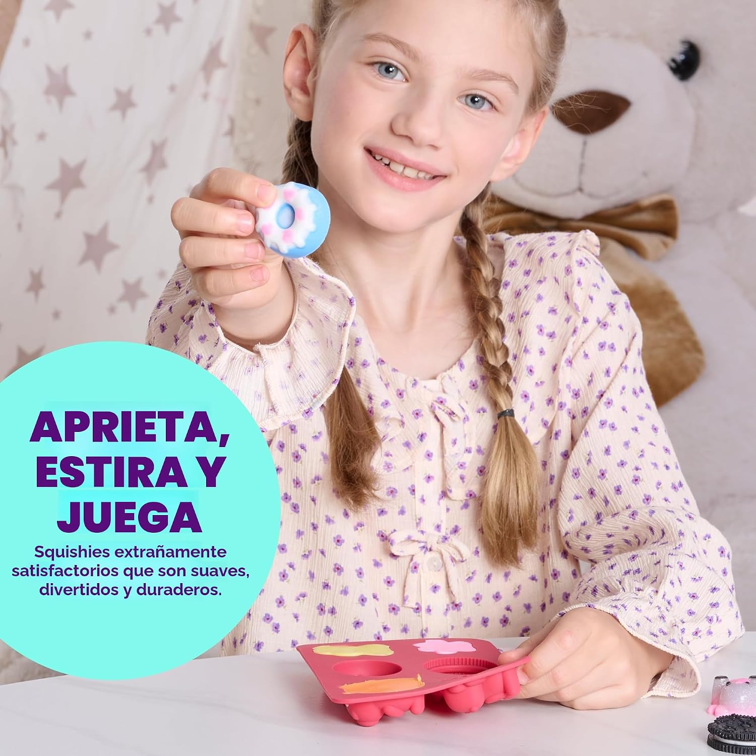 KIT PARA HACER SQUISHIES TABA DANYDARCI CON 6 MOLDES DE PERSONAJES - 5