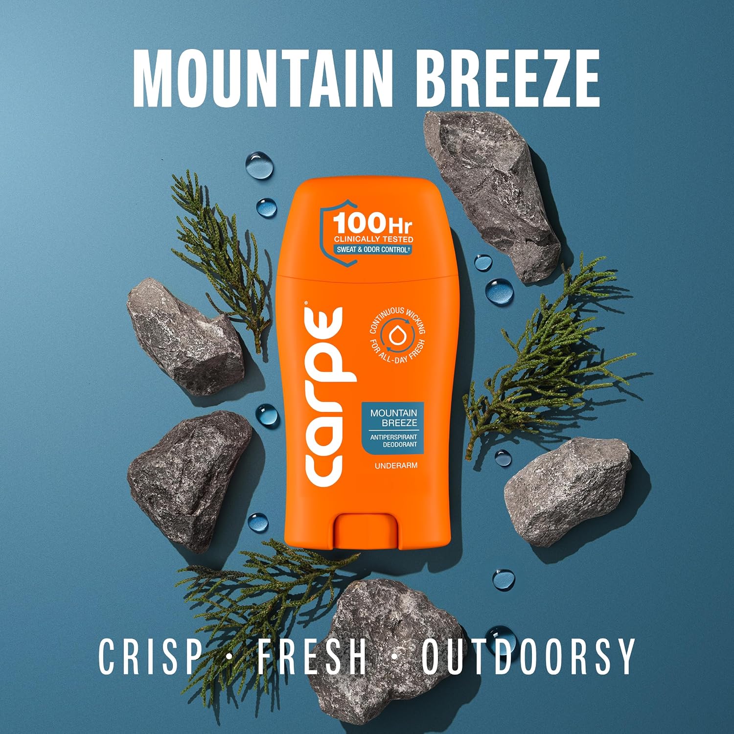 DESODORANTE ANTITRANSPIRANTE CARPE 100 HORAS MOUNTAIN BREEZE PACK 2 - 3