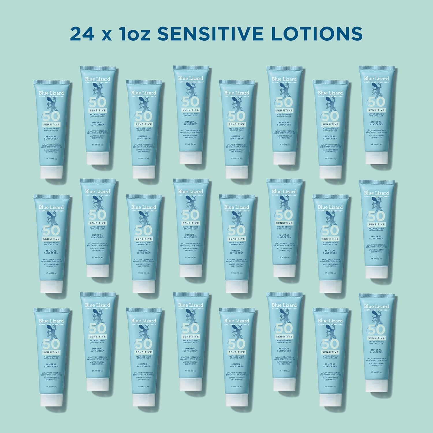 PROTECTOR SOLAR MINERAL BLUE LIZARD SENSITIVE SPF 50, PACK 24 UNIDADES DE 1OZ - 2