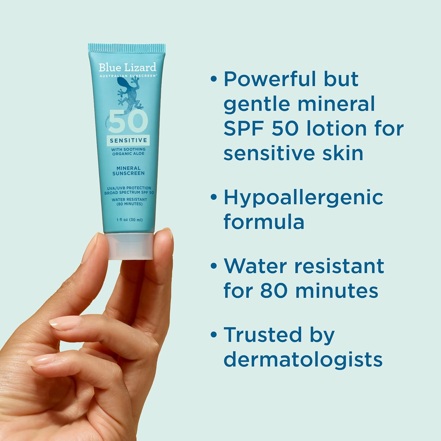 PROTECTOR SOLAR MINERAL BLUE LIZARD SENSITIVE SPF 50, PACK 24 UNIDADES DE 1OZ - 3