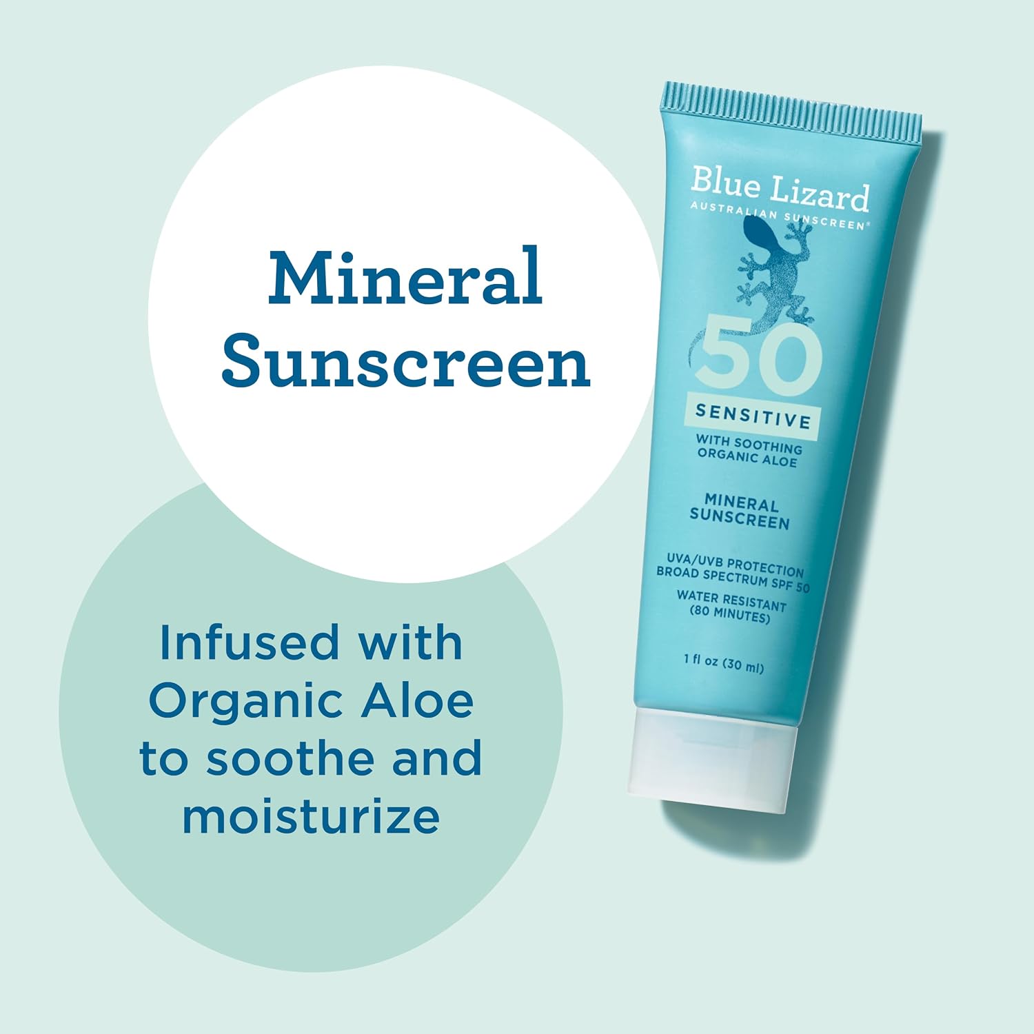 PROTECTOR SOLAR MINERAL BLUE LIZARD SENSITIVE SPF 50, PACK 24 UNIDADES DE 1OZ - 4