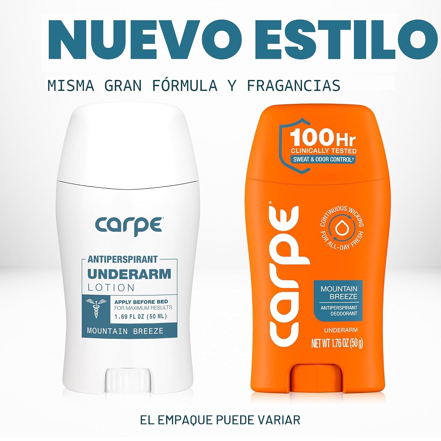 DESODORANTE ANTIPERSPIRANTE CARPE 100 HORAS MOUNTAIN BREEZE PACK 3 - 2